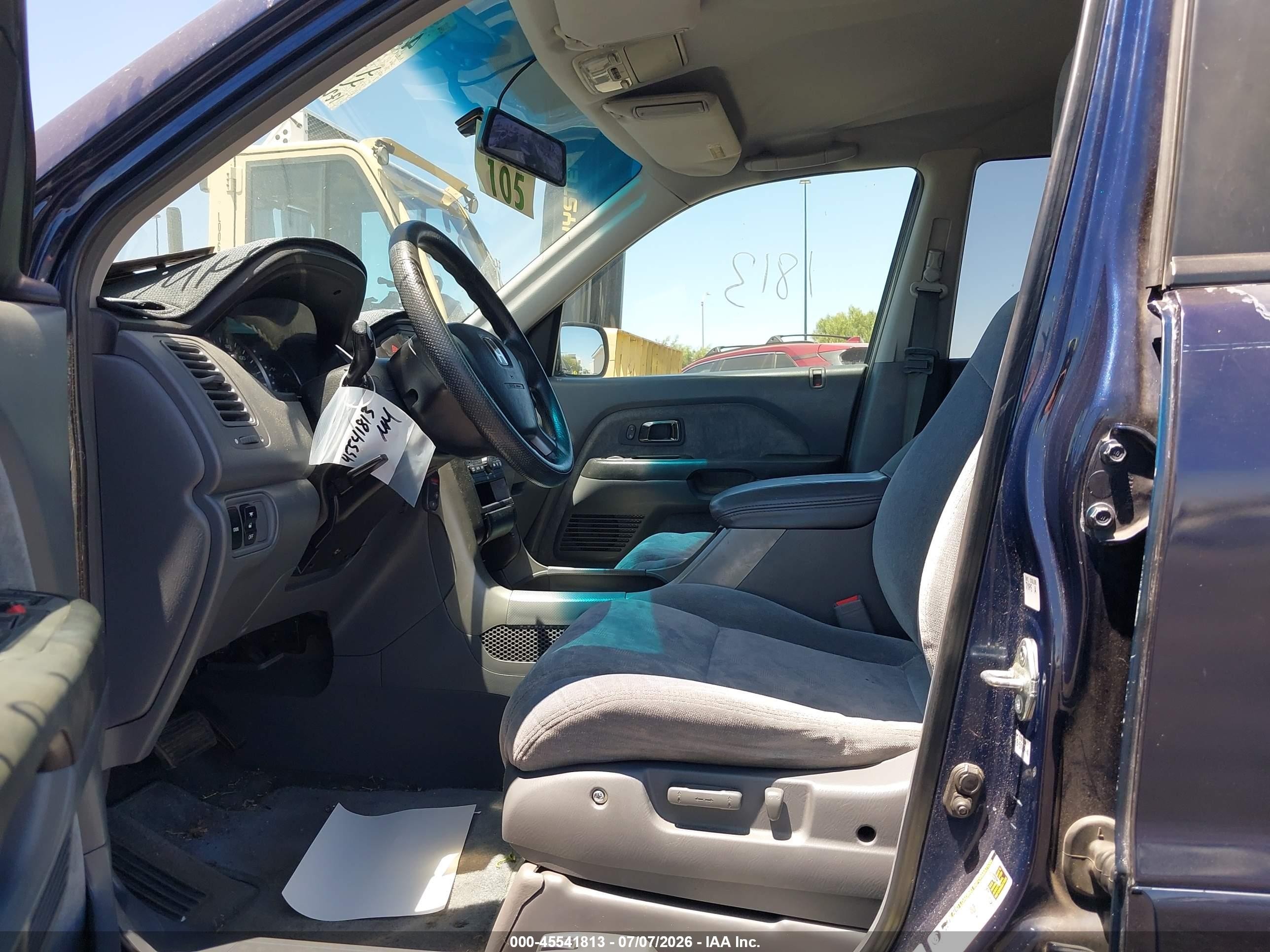 2004 Honda Pilot Ex Blue vin: 2HKYF18494H514484