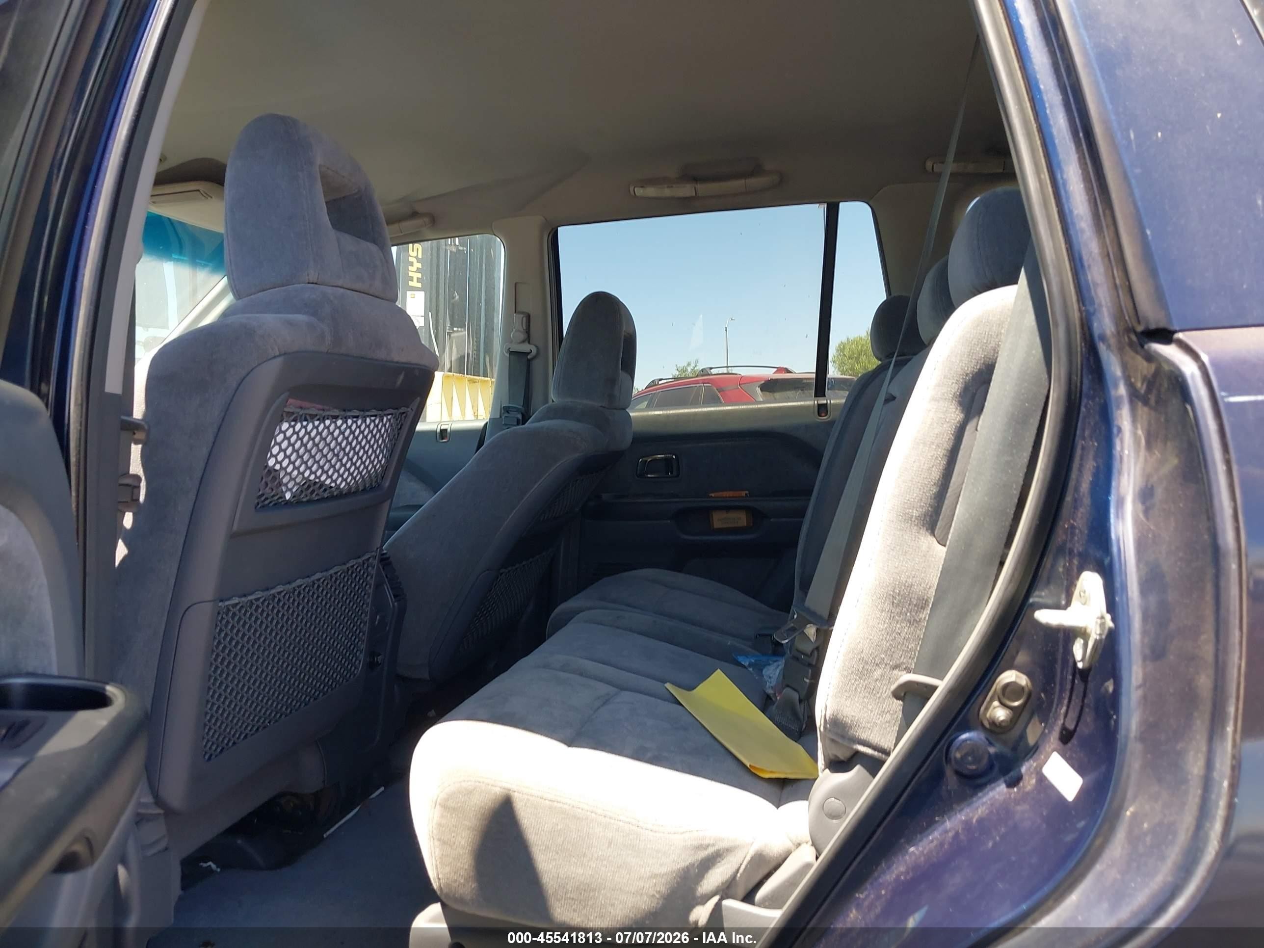 2004 Honda Pilot Ex Blue vin: 2HKYF18494H514484