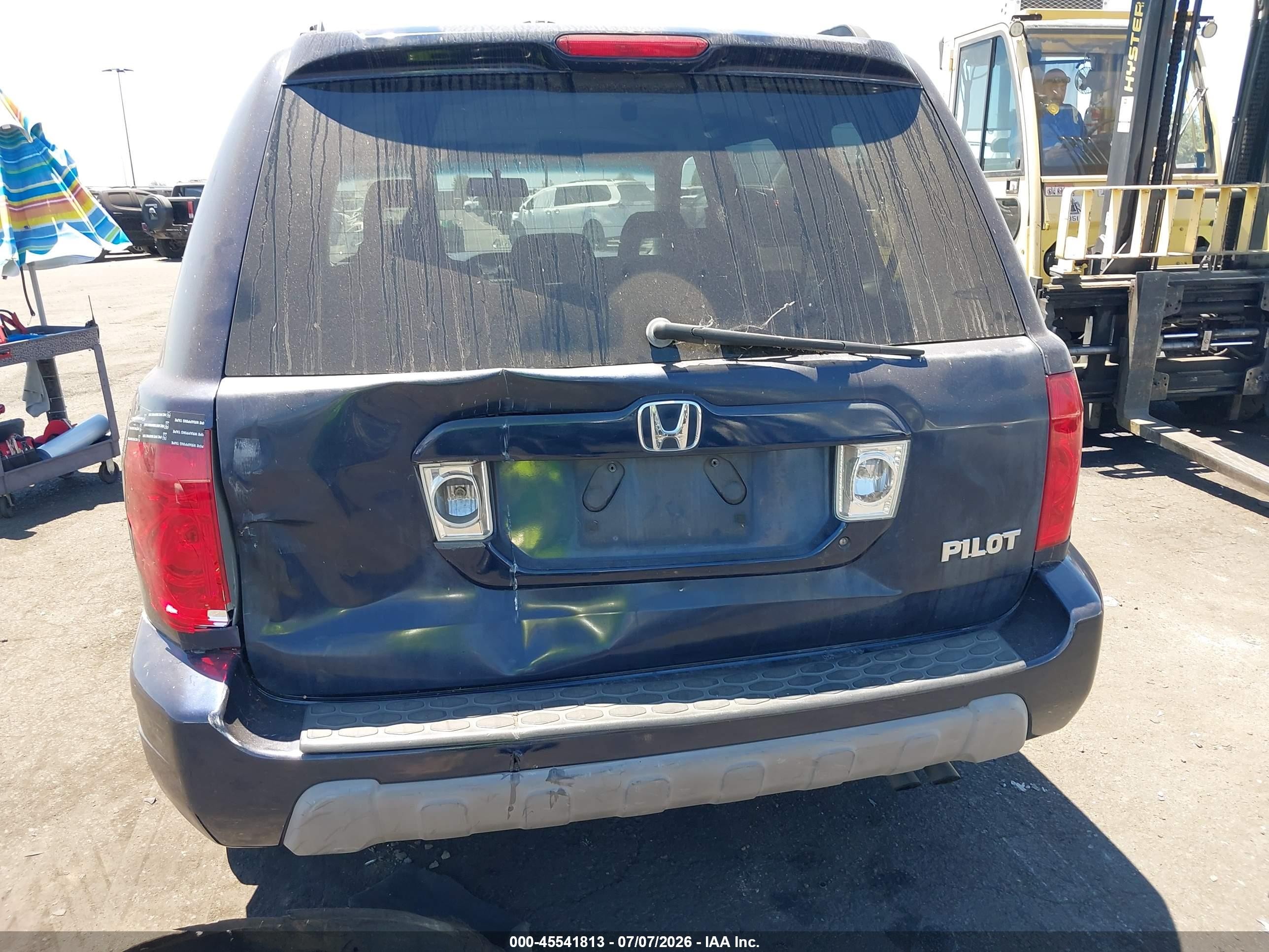 2004 Honda Pilot Ex Blue vin: 2HKYF18494H514484