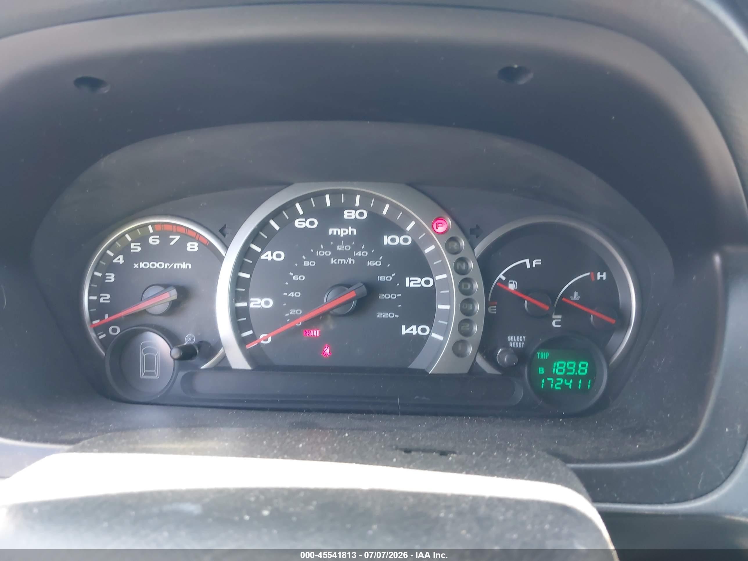 2004 Honda Pilot Ex Blue vin: 2HKYF18494H514484
