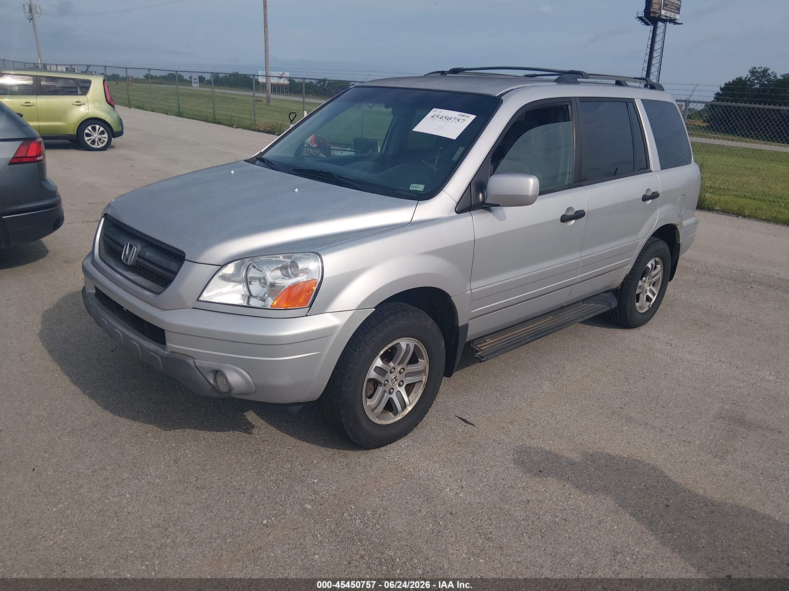 2004 Honda Pilot Ex Серебряный vin: 2HKYF18494H620739