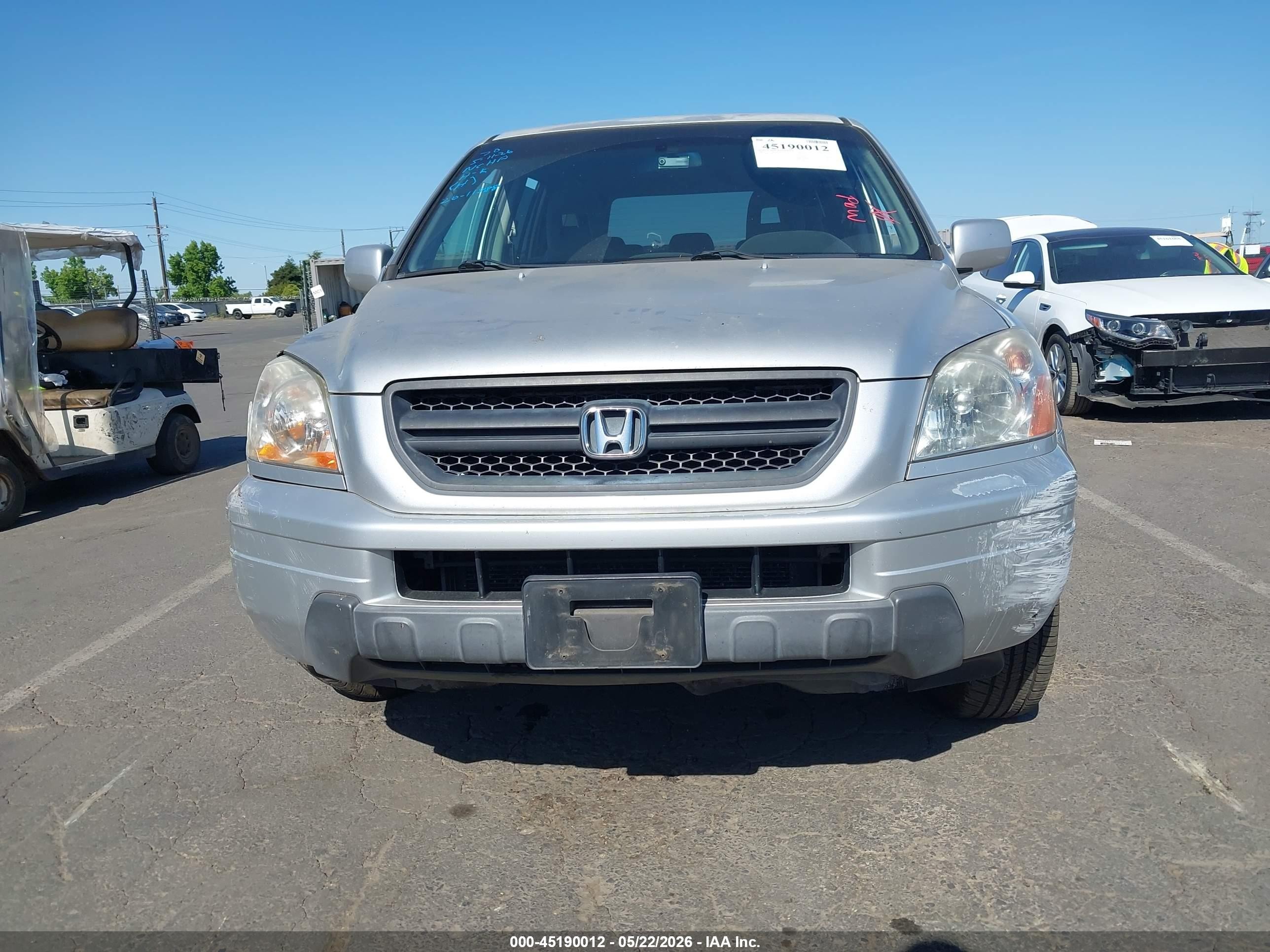 2005 Honda Pilot Ex Silver vin: 2HKYF18495H522862