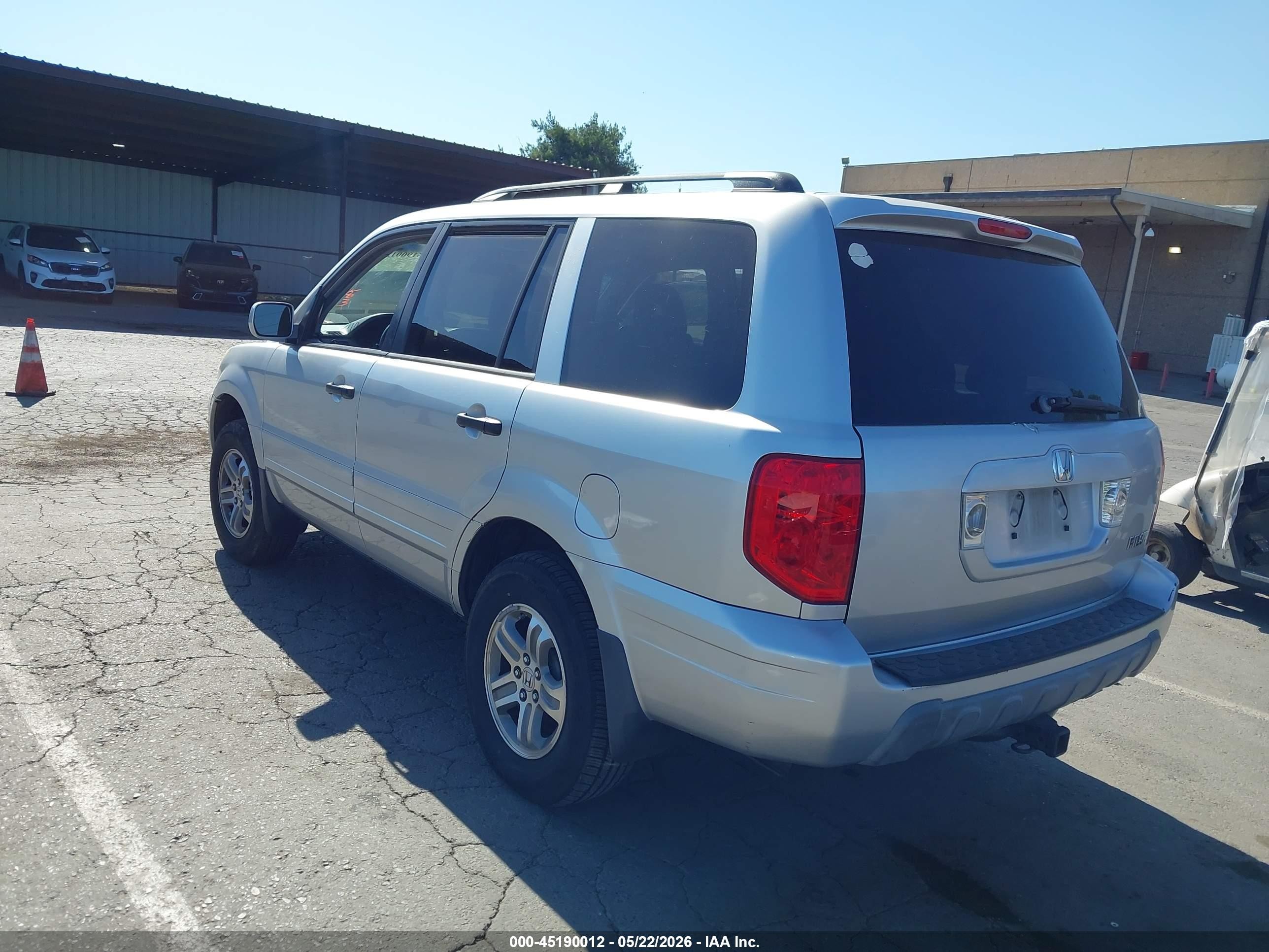 2005 Honda Pilot Ex Silver vin: 2HKYF18495H522862