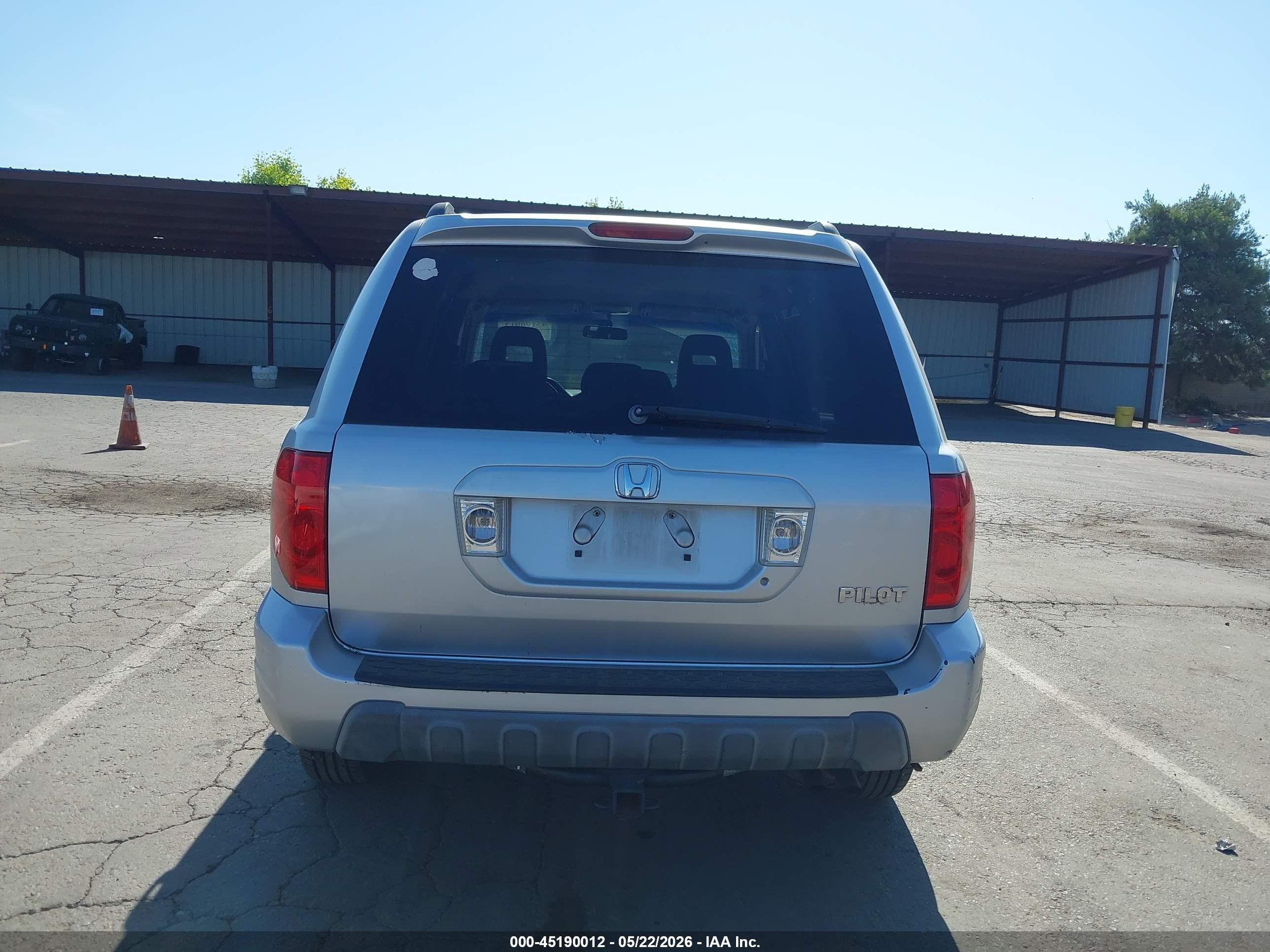 2005 Honda Pilot Ex Silver vin: 2HKYF18495H522862