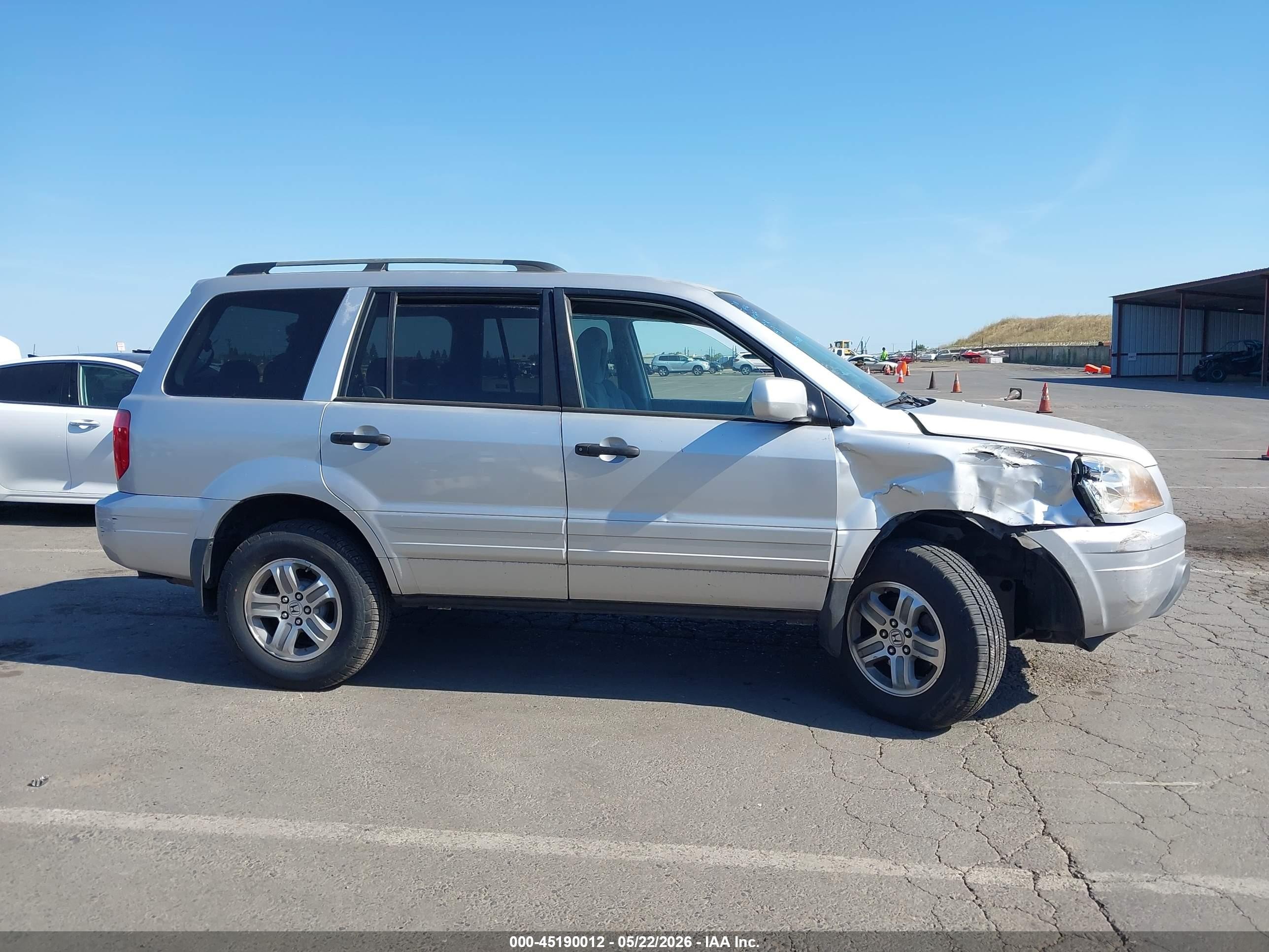 2005 Honda Pilot Ex Silver vin: 2HKYF18495H522862