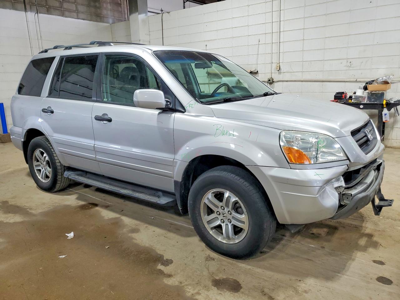 2005 Honda Pilot Ex Silver vin: 2HKYF18495H526149