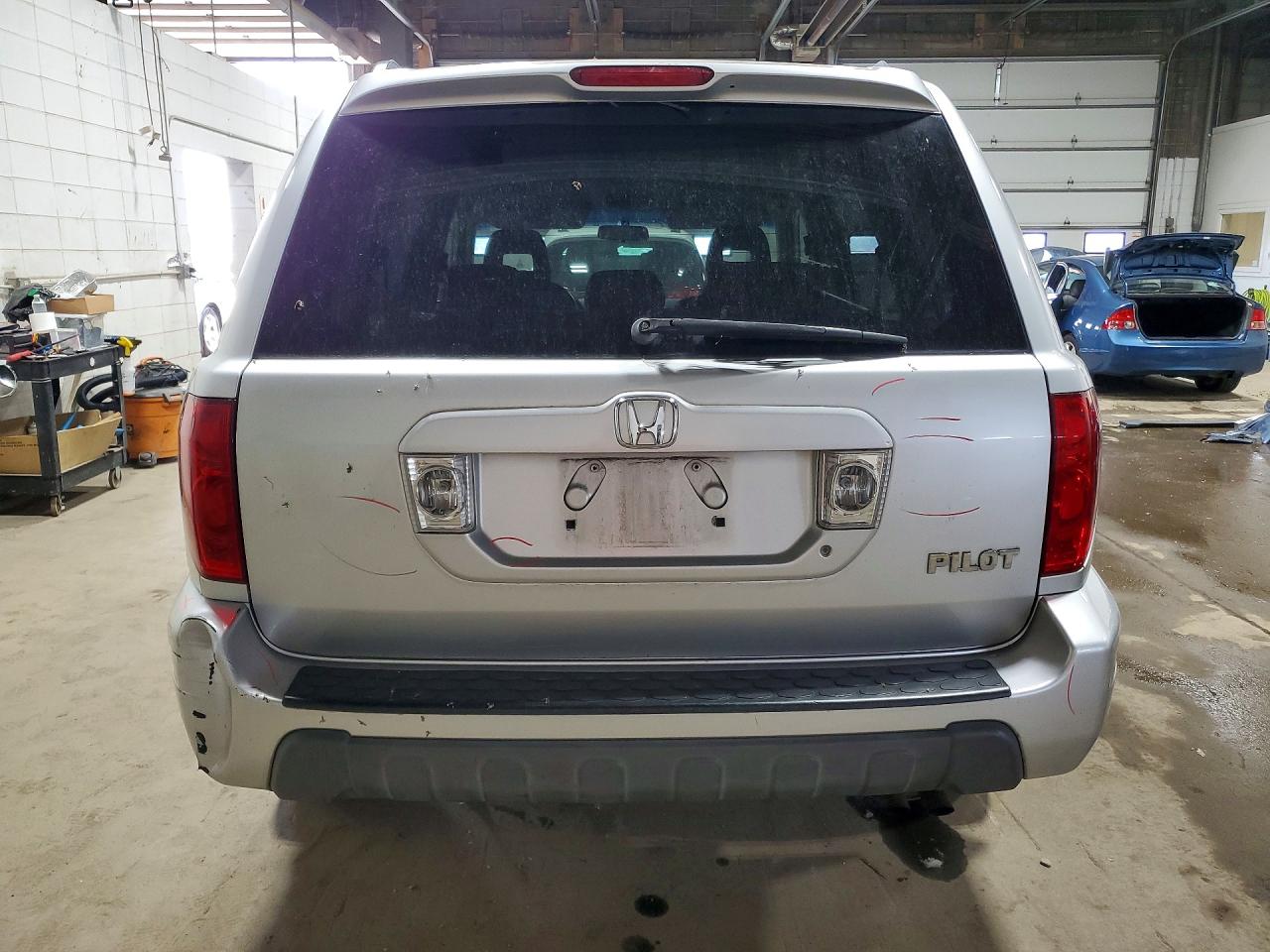 2005 Honda Pilot Ex Silver vin: 2HKYF18495H526149