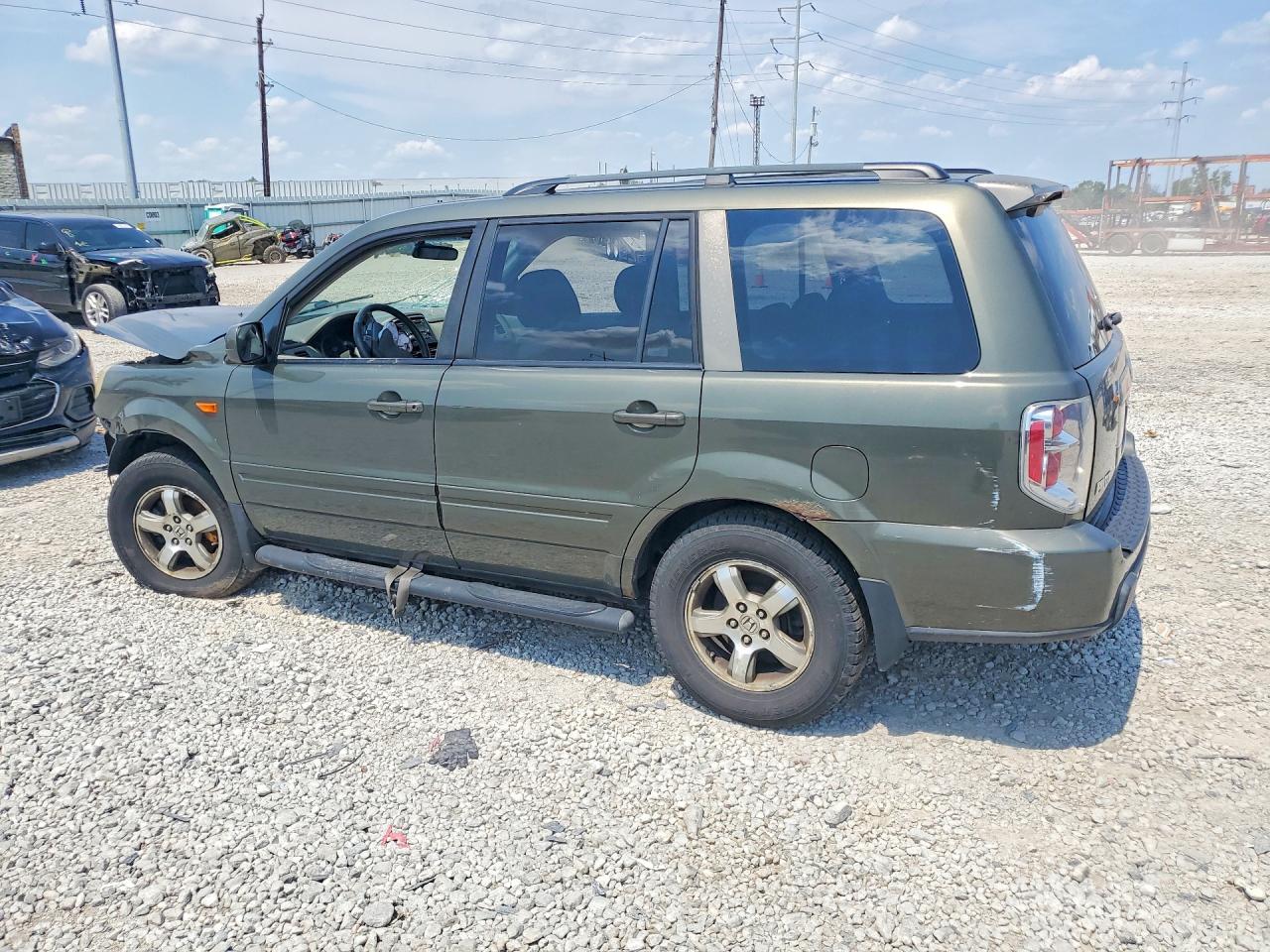 2006 Honda Pilot Ex Green vin: 2HKYF18496H507909