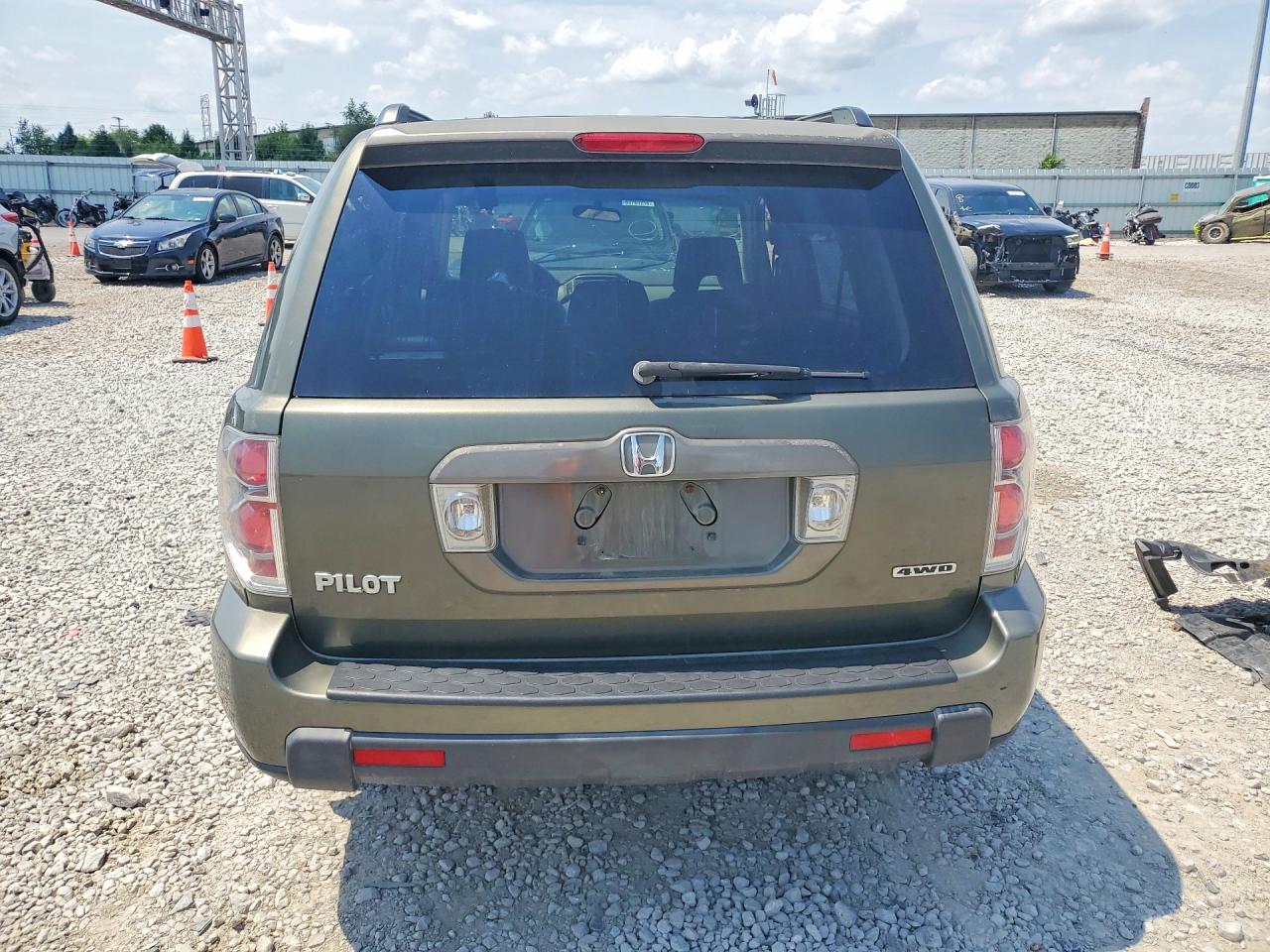 2006 Honda Pilot Ex Green vin: 2HKYF18496H507909