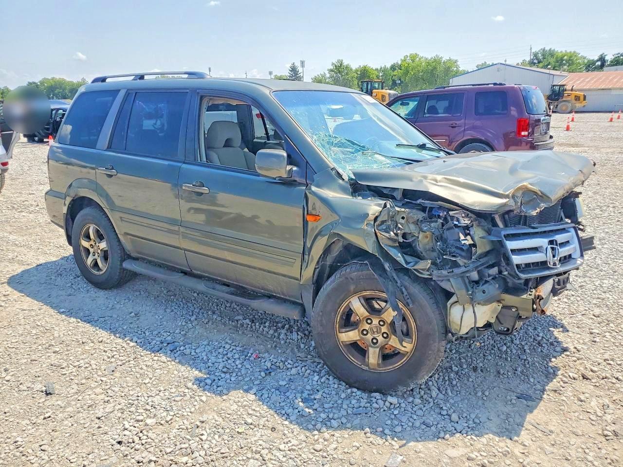 2006 Honda Pilot Ex Green vin: 2HKYF18496H507909