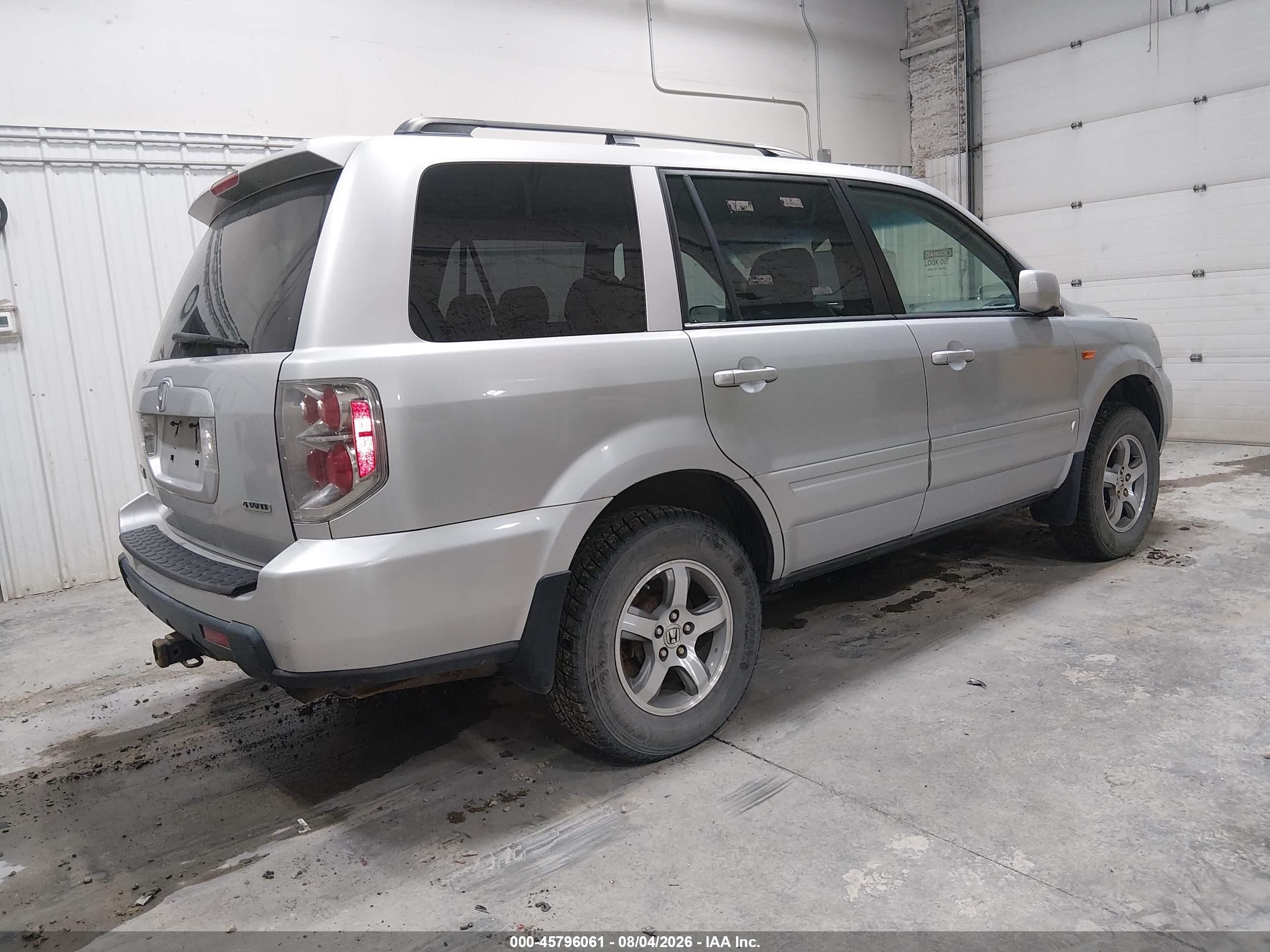 2006 Honda Pilot Ex Silver vin: 2HKYF18496H532907