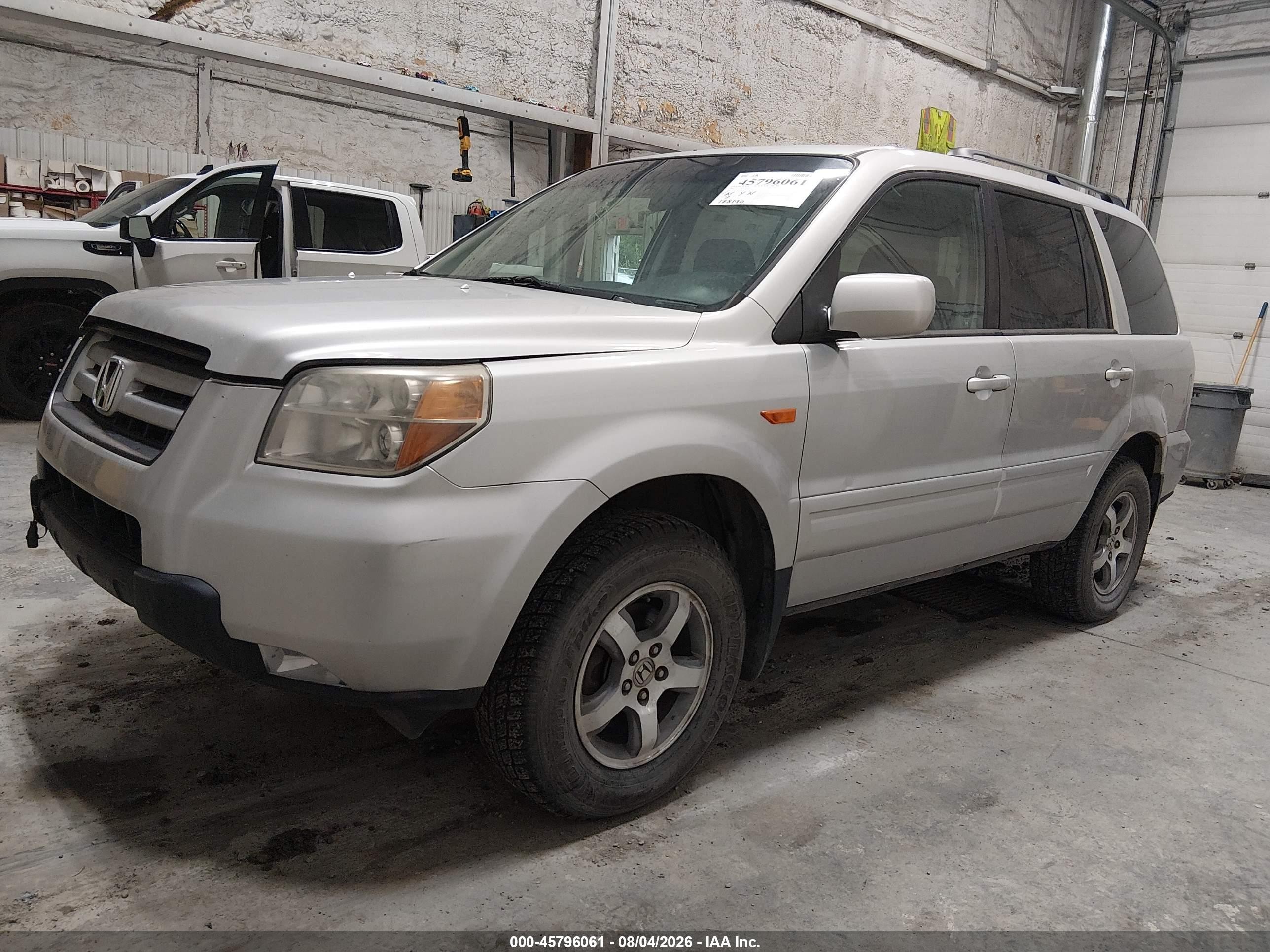 2006 Honda Pilot Ex Silver vin: 2HKYF18496H532907
