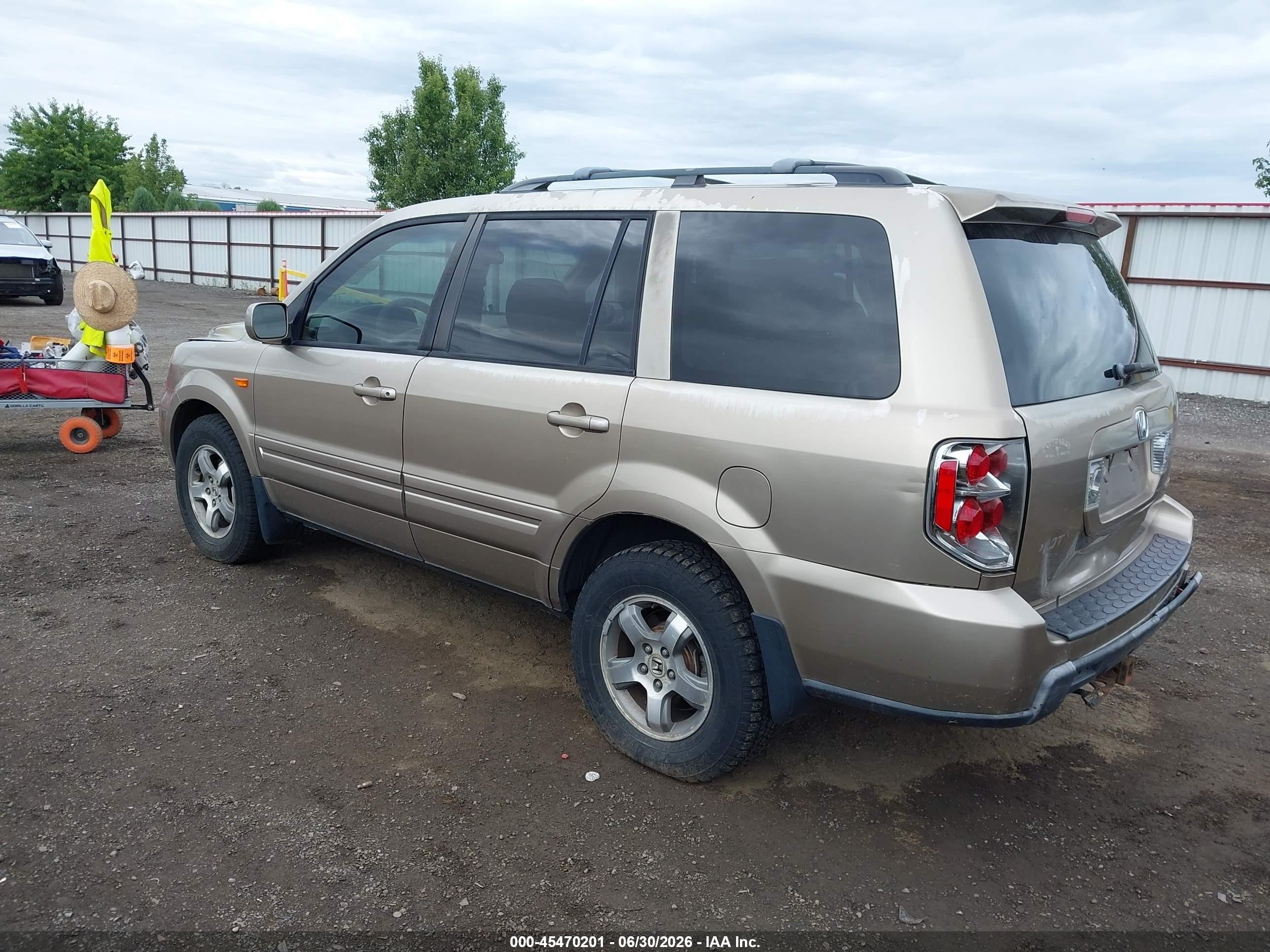 2006 Honda Pilot Ex Brown vin: 2HKYF18496H551960