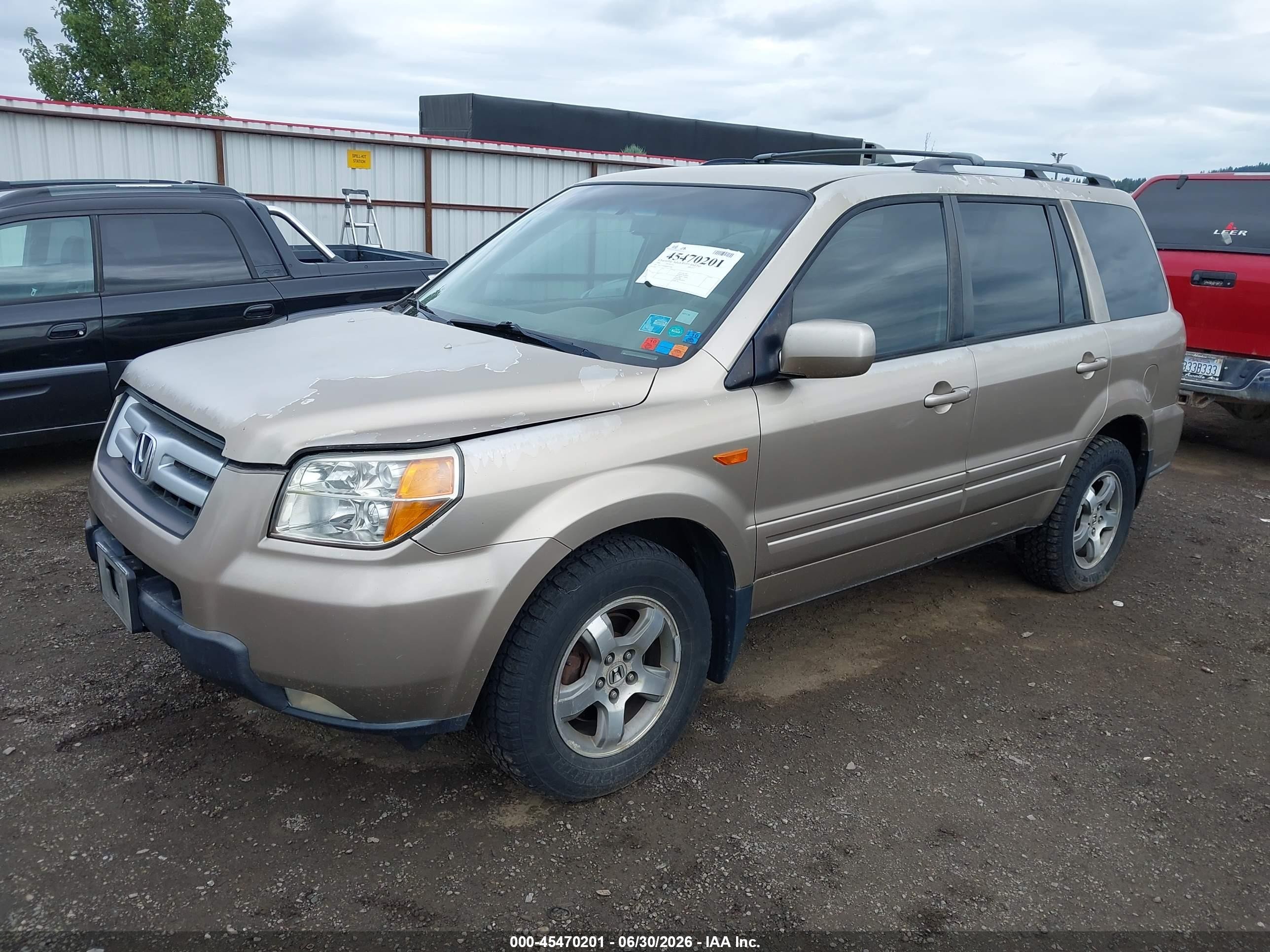 2006 Honda Pilot Ex Brown vin: 2HKYF18496H551960
