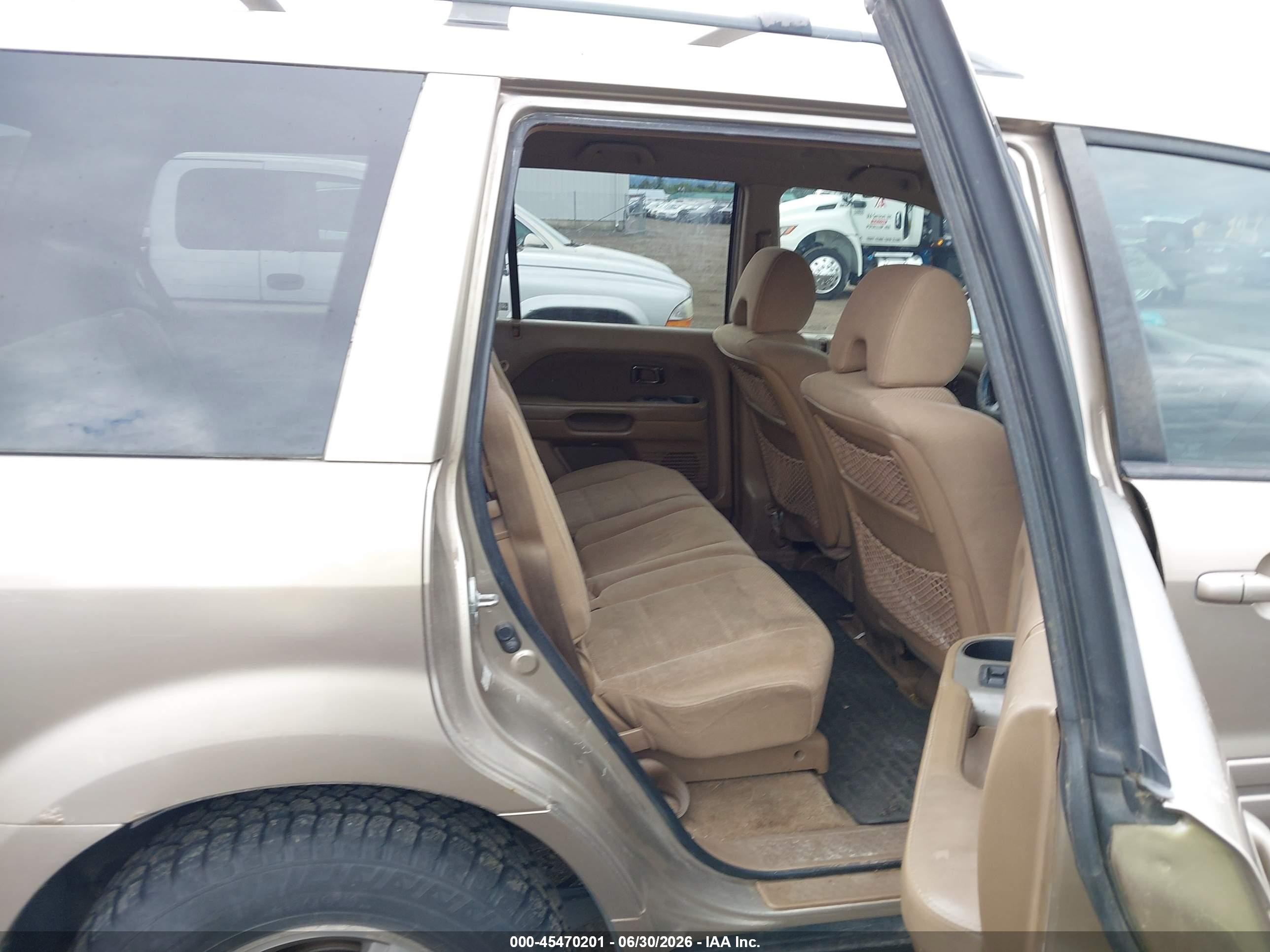 2006 Honda Pilot Ex Brown vin: 2HKYF18496H551960