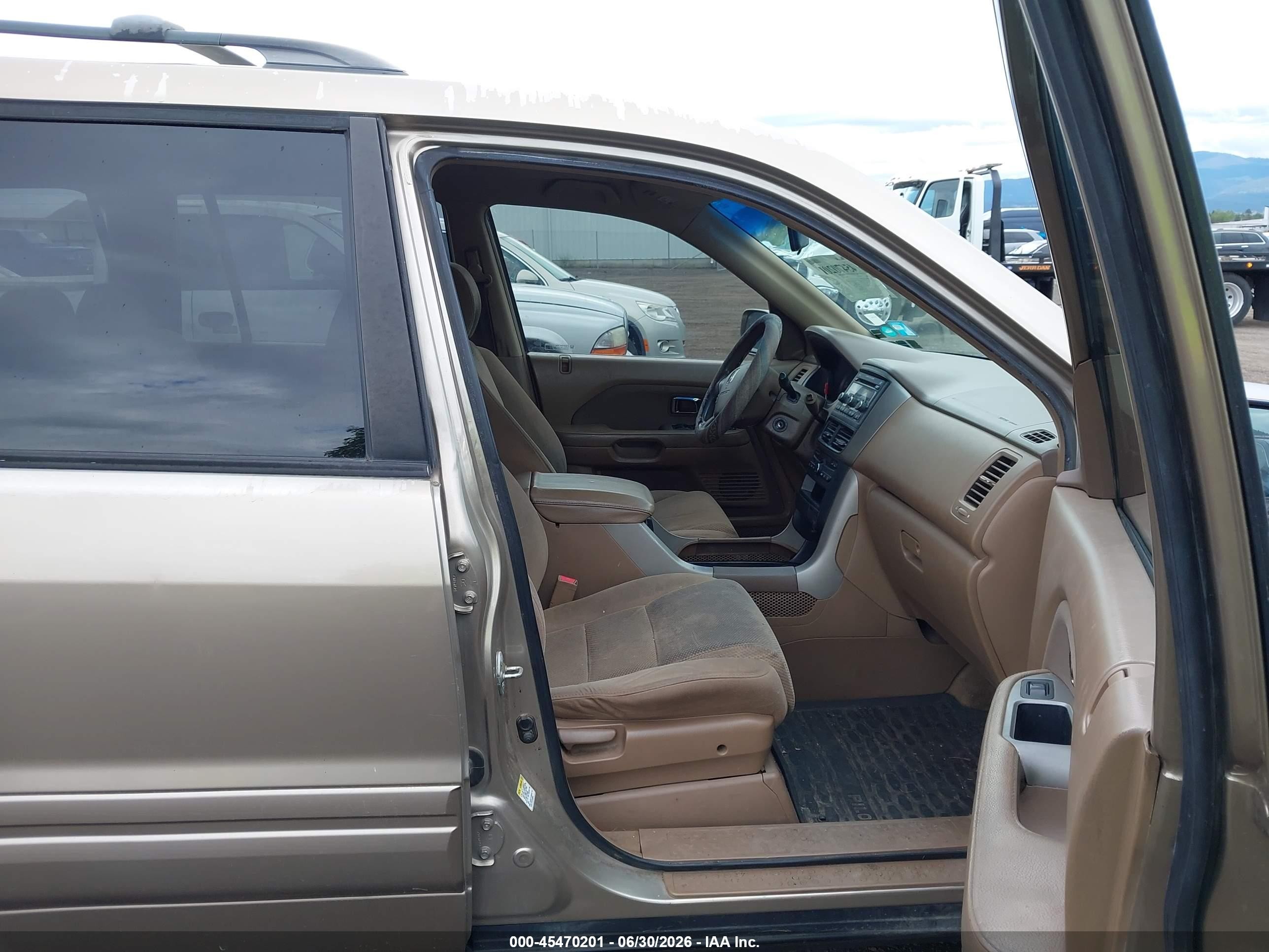 2006 Honda Pilot Ex Brown vin: 2HKYF18496H551960