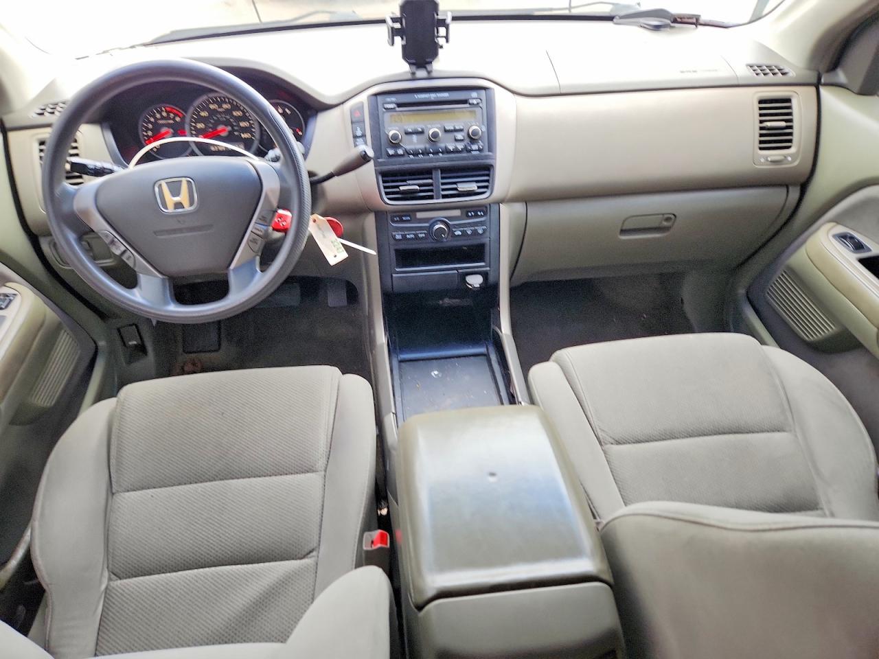 2006 Honda Pilot Ex White vin: 2HKYF18496H554292