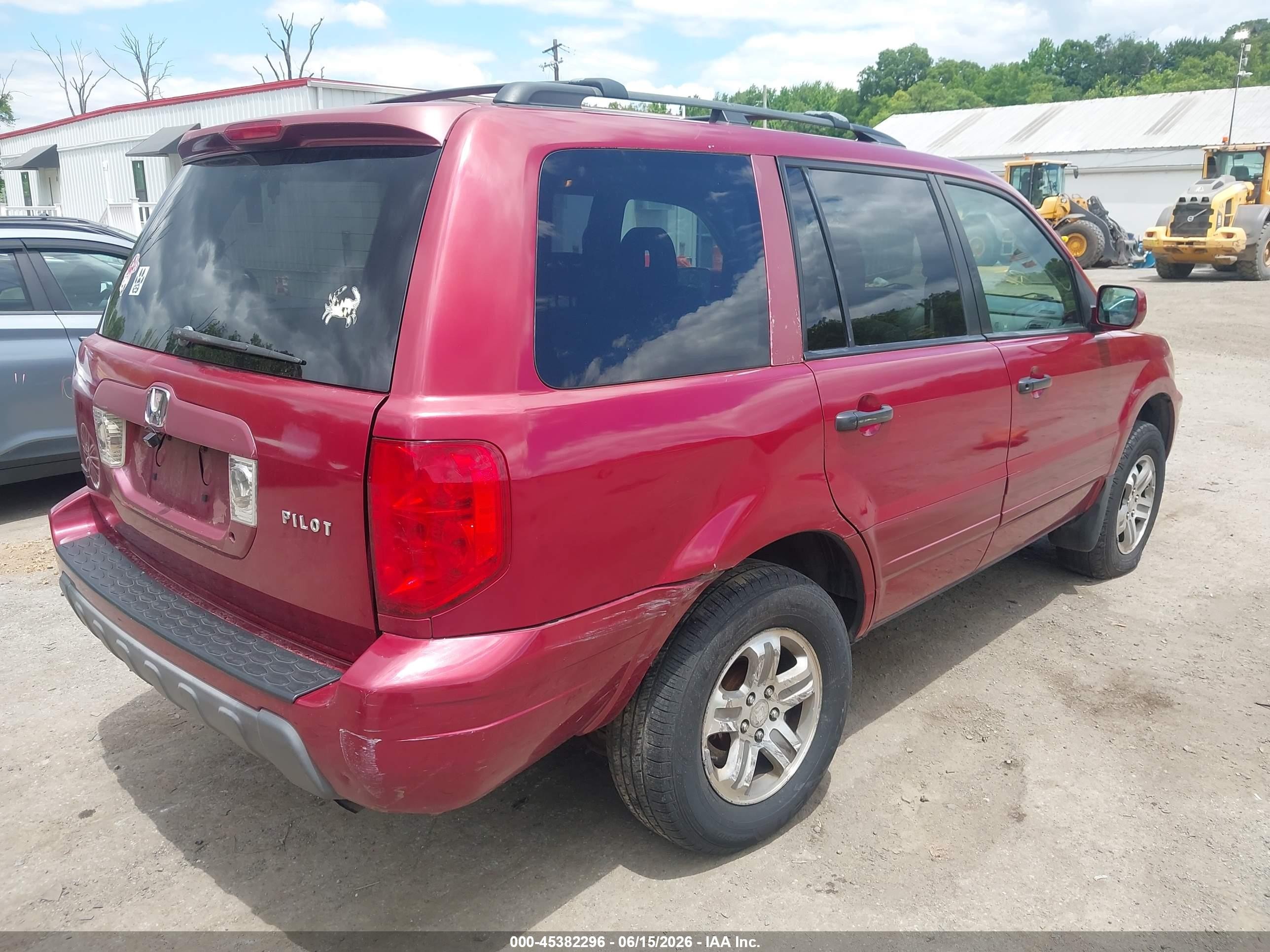 2003 Honda Pilot Ex Red vin: 2HKYF184X3H573218