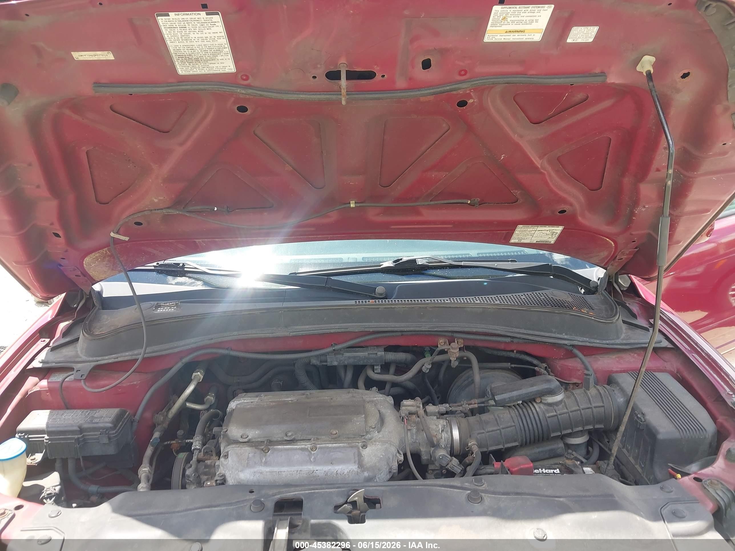 2003 Honda Pilot Ex Red vin: 2HKYF184X3H573218