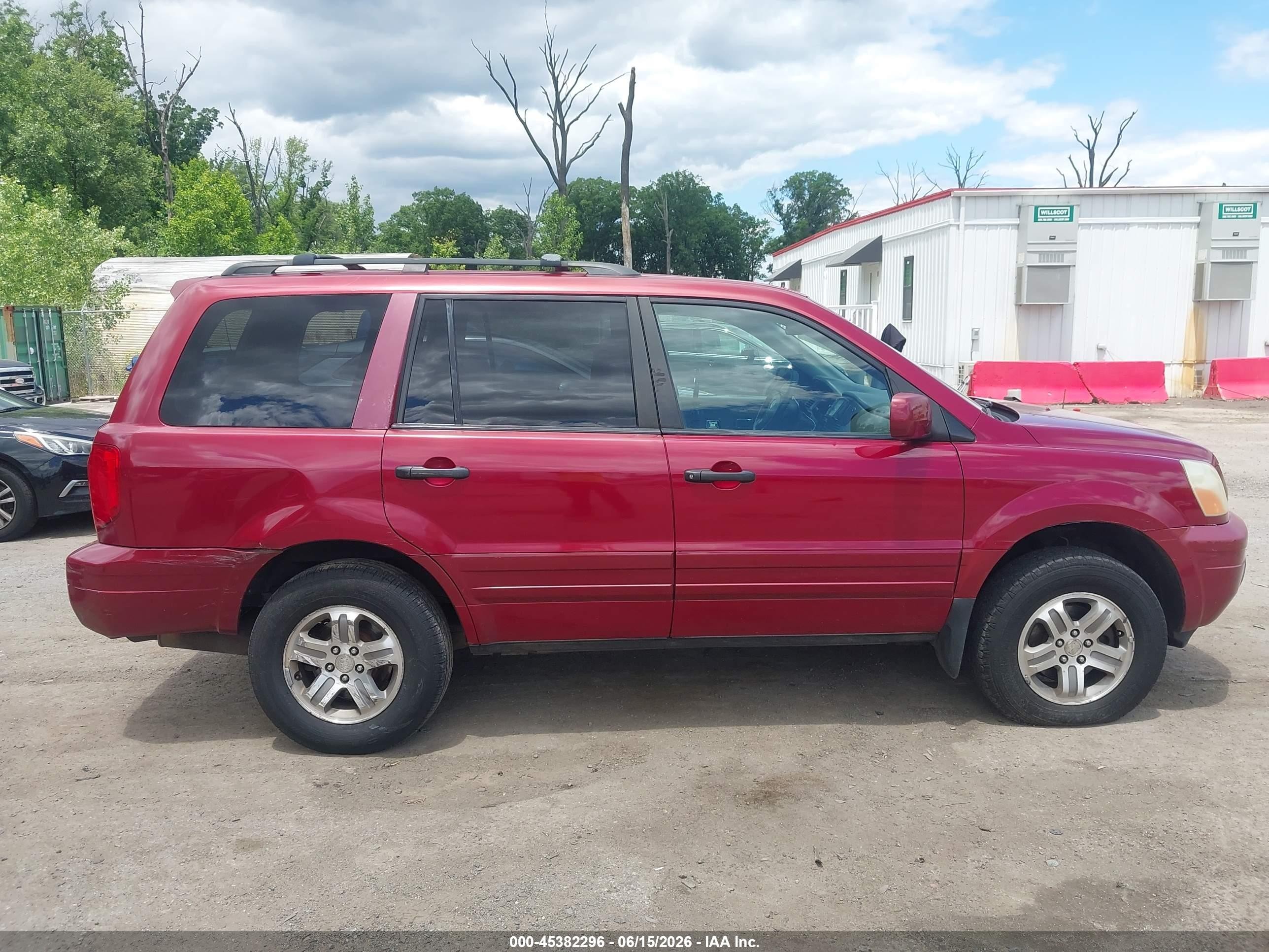 2003 Honda Pilot Ex Red vin: 2HKYF184X3H573218