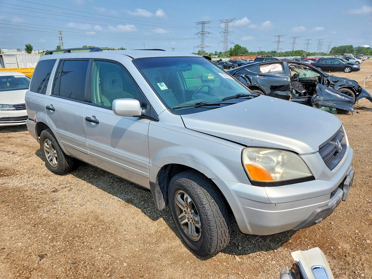 2003 Honda Pilot Ex Silver vin: 2HKYF184X3H593212