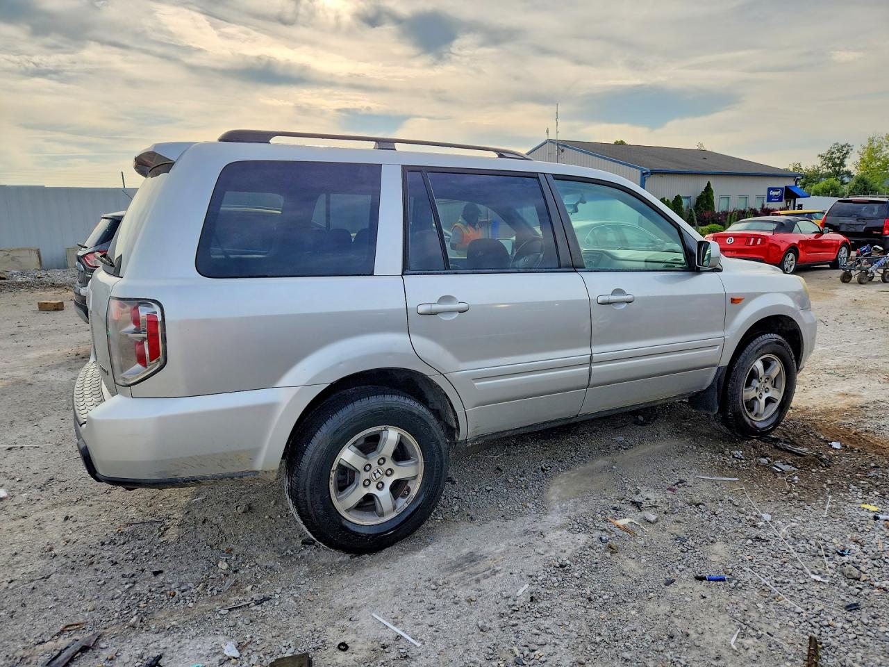 2006 Honda Pilot Ex Silver vin: 2HKYF184X6H507935