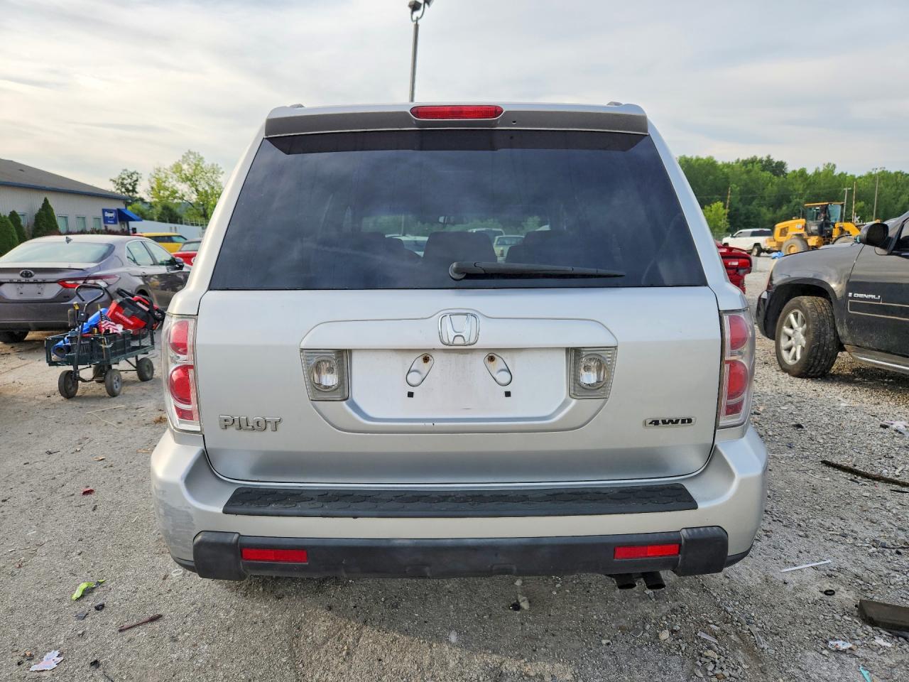 2006 Honda Pilot Ex Silver vin: 2HKYF184X6H507935