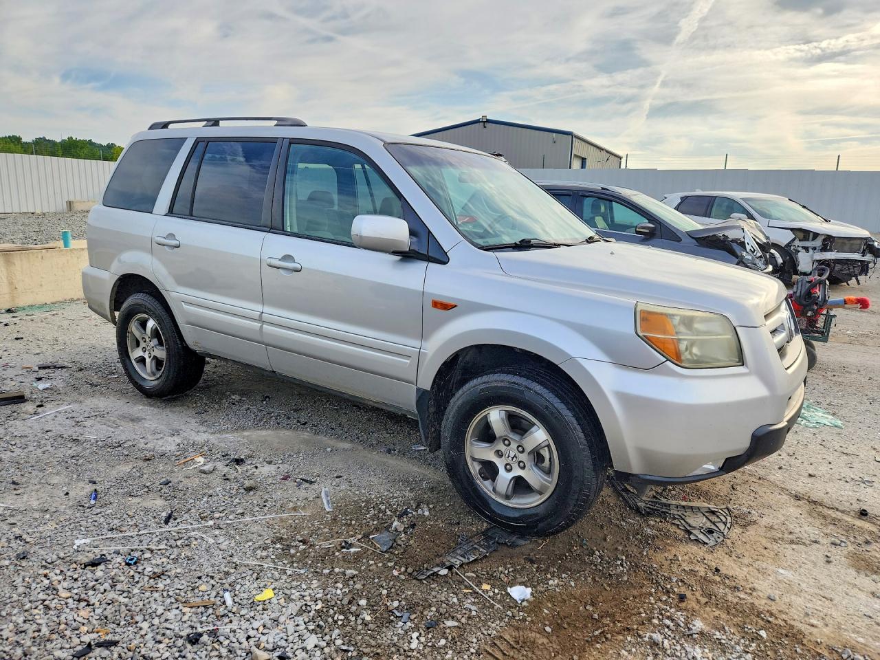 2006 Honda Pilot Ex Silver vin: 2HKYF184X6H507935