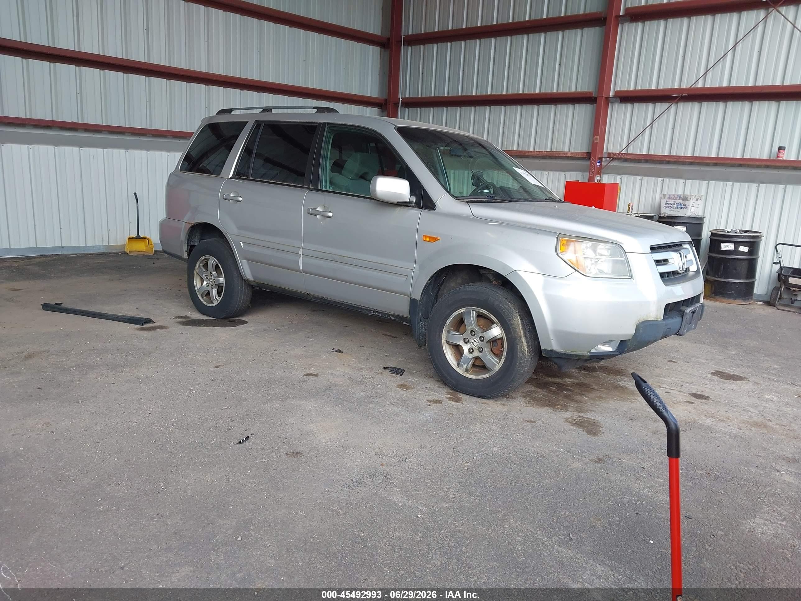 2006 Honda Pilot Ex Silver vin: 2HKYF184X6H515310