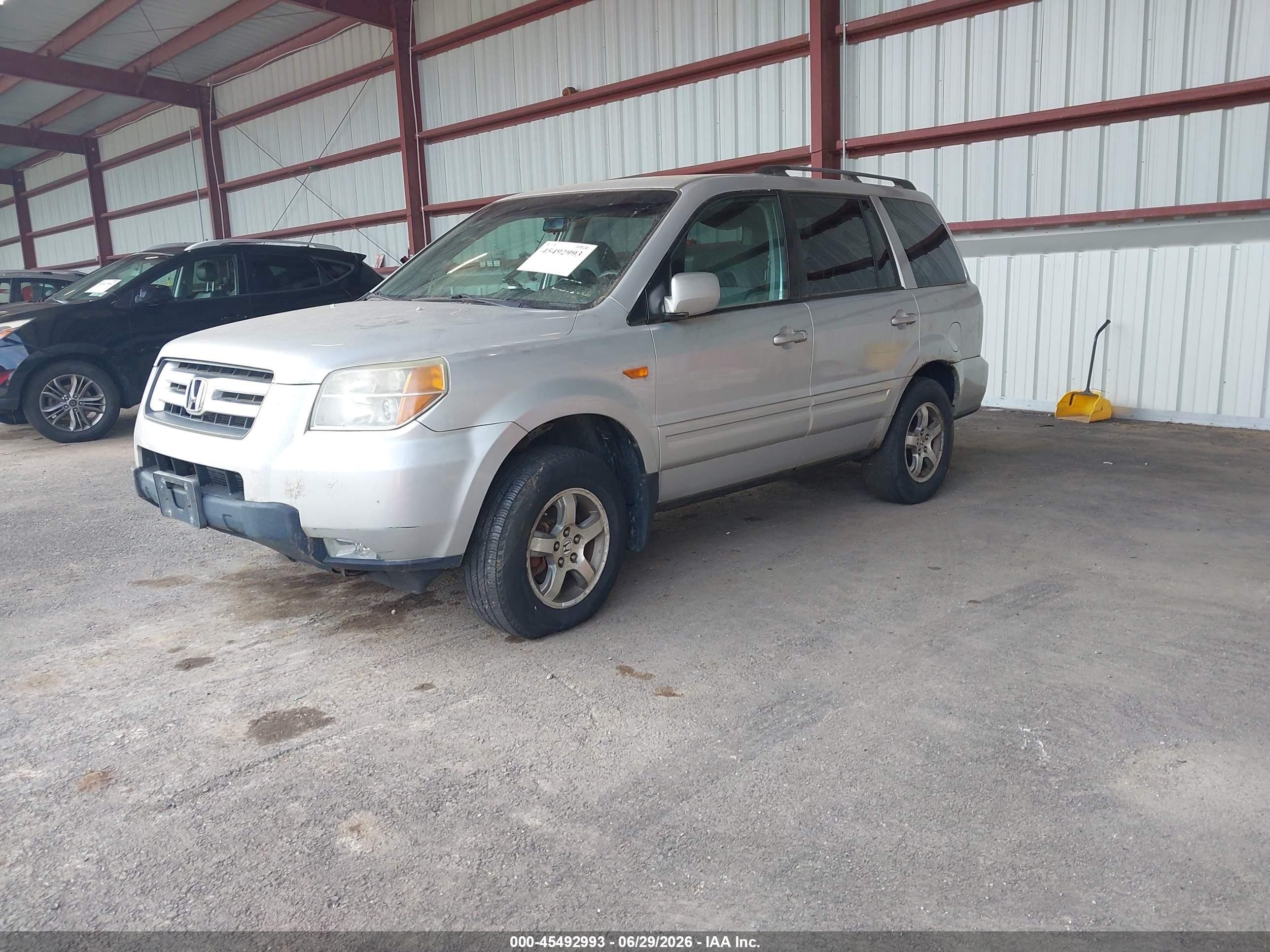 2006 Honda Pilot Ex Silver vin: 2HKYF184X6H515310