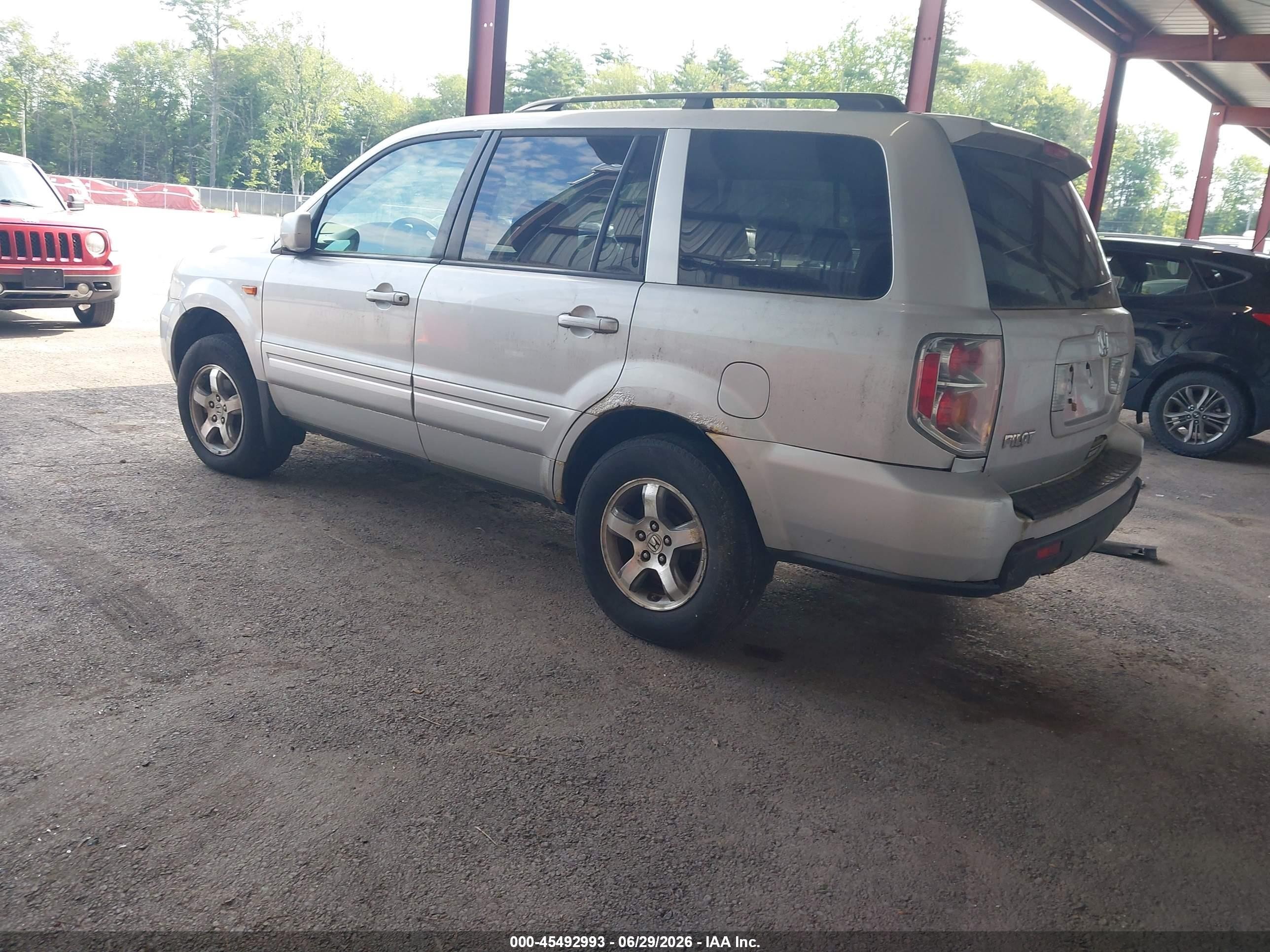 2006 Honda Pilot Ex Silver vin: 2HKYF184X6H515310