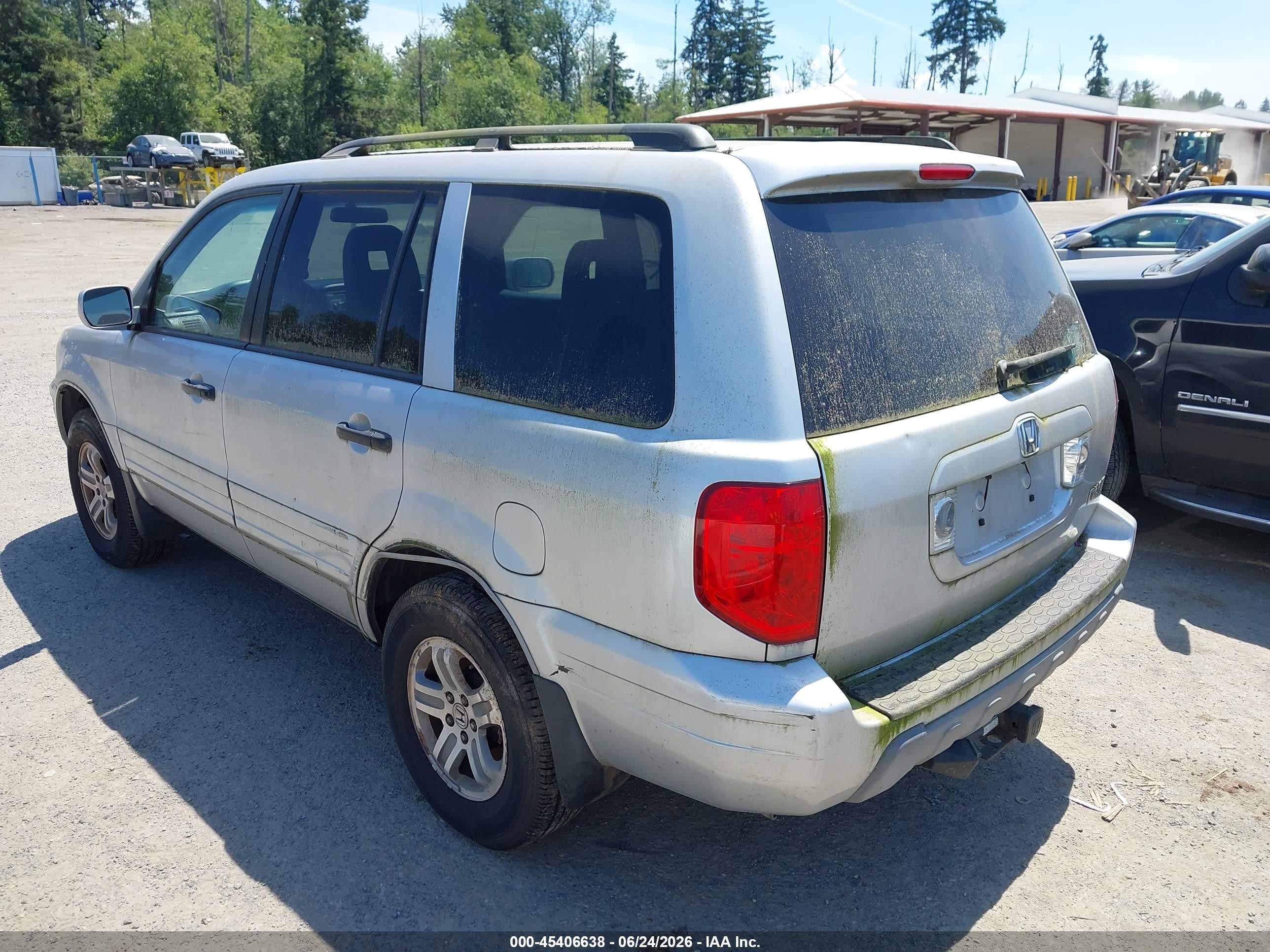 2003 Honda Pilot Ex-l Серебряный vin: 2HKYF18503H507639