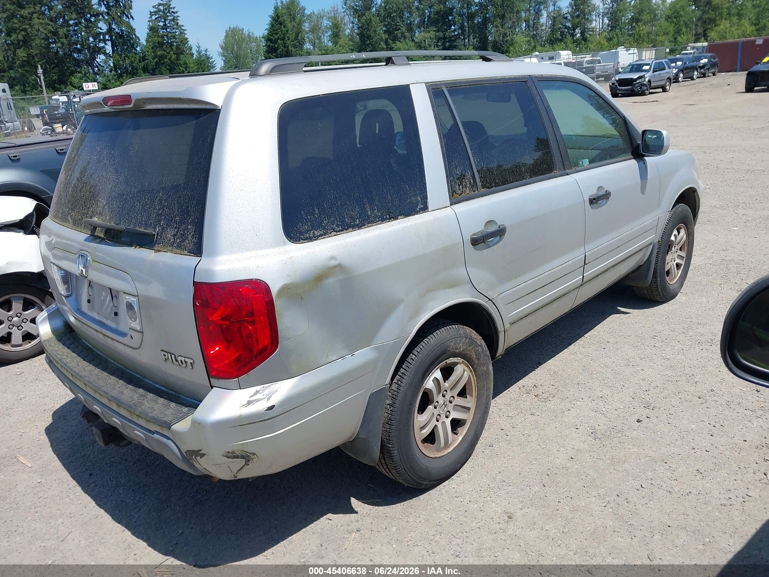 2003 Honda Pilot Ex-l Серебряный vin: 2HKYF18503H507639