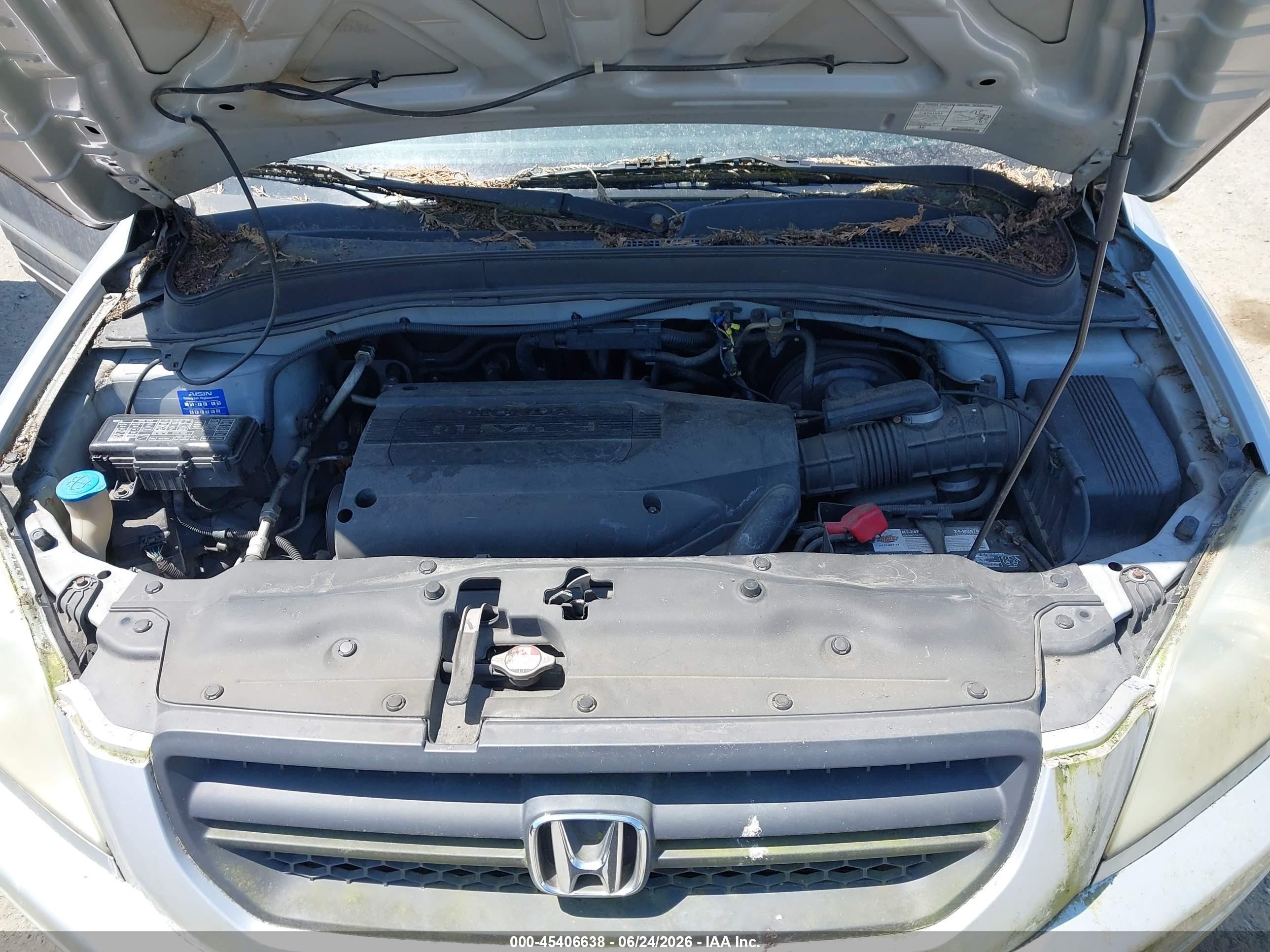 2003 Honda Pilot Ex-l Серебряный vin: 2HKYF18503H507639