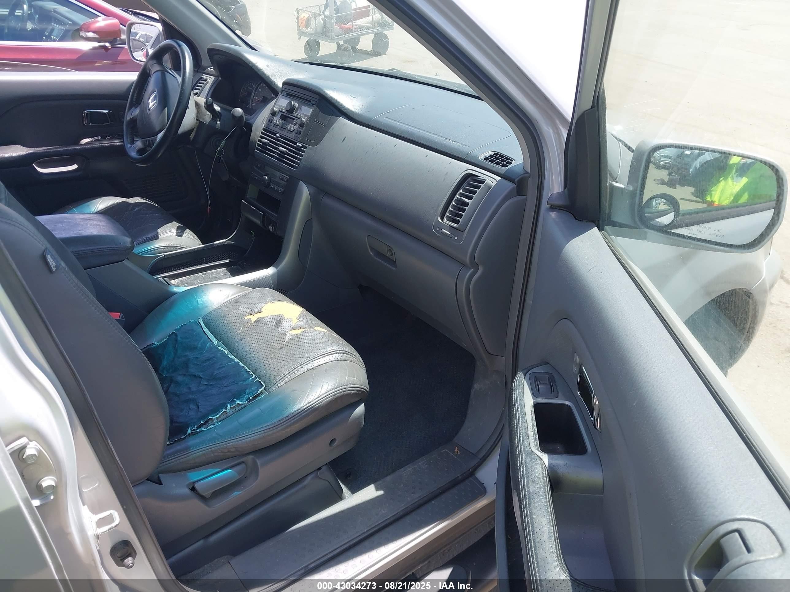 2003 Honda Pilot Ex-l Silver vin: 2HKYF18503H524005