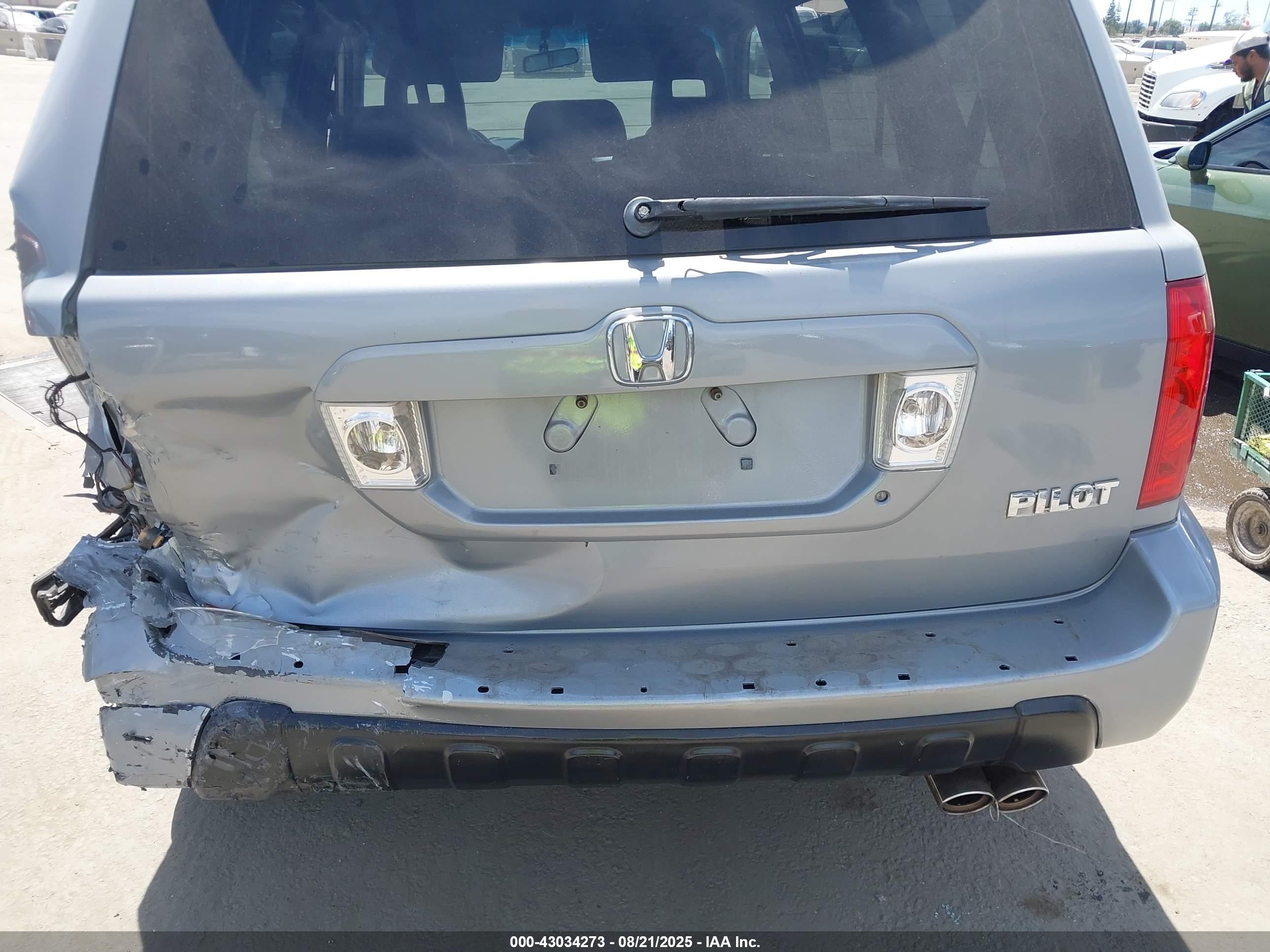 2003 Honda Pilot Ex-l Silver vin: 2HKYF18503H524005