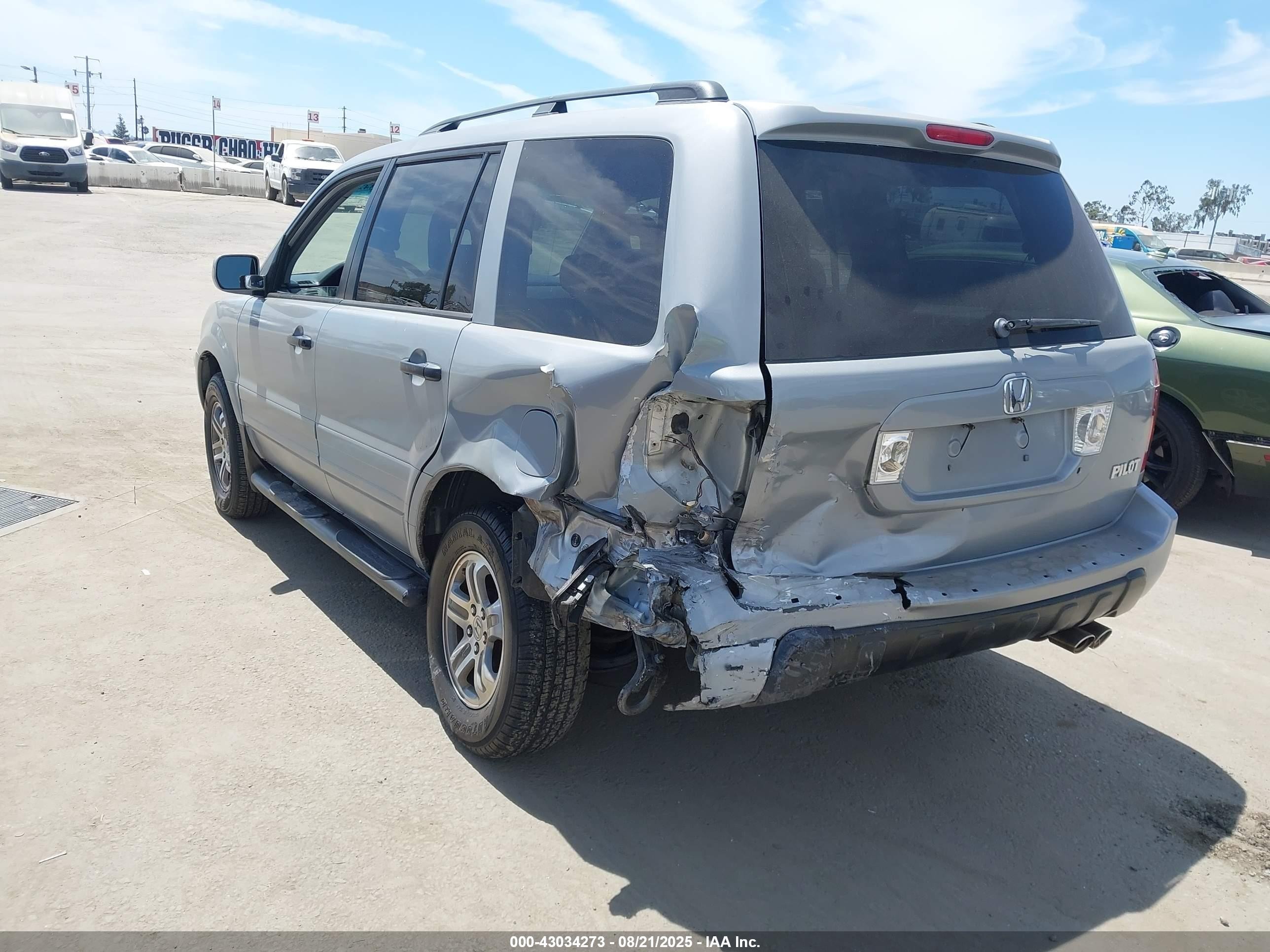 2003 Honda Pilot Ex-l Silver vin: 2HKYF18503H524005