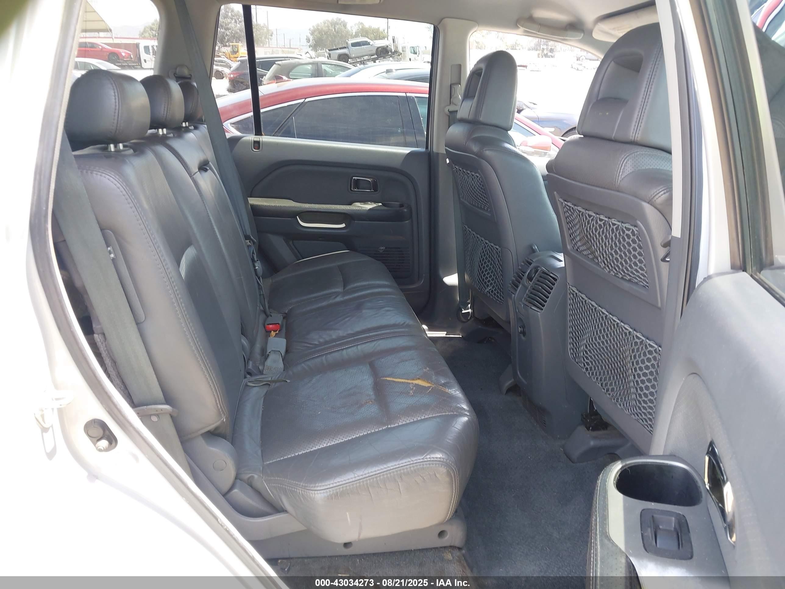 2003 Honda Pilot Ex-l Silver vin: 2HKYF18503H524005
