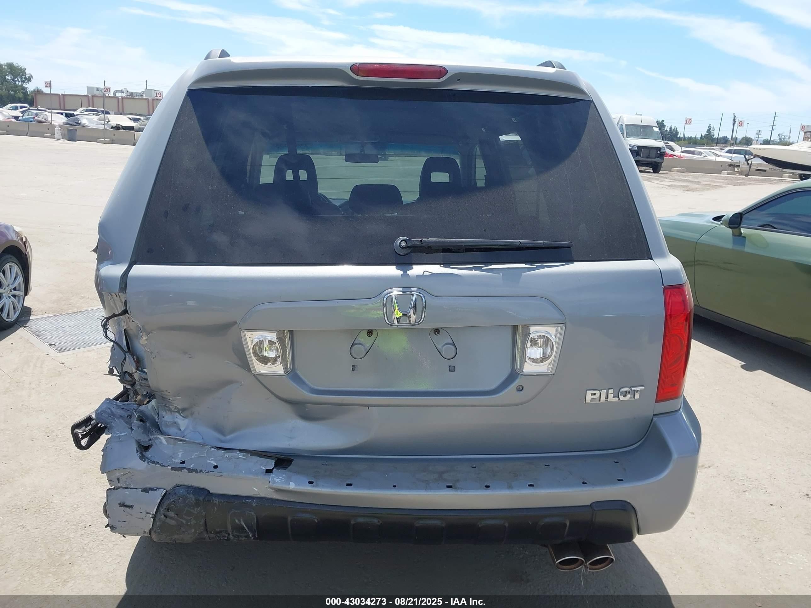 2003 Honda Pilot Ex-l Silver vin: 2HKYF18503H524005