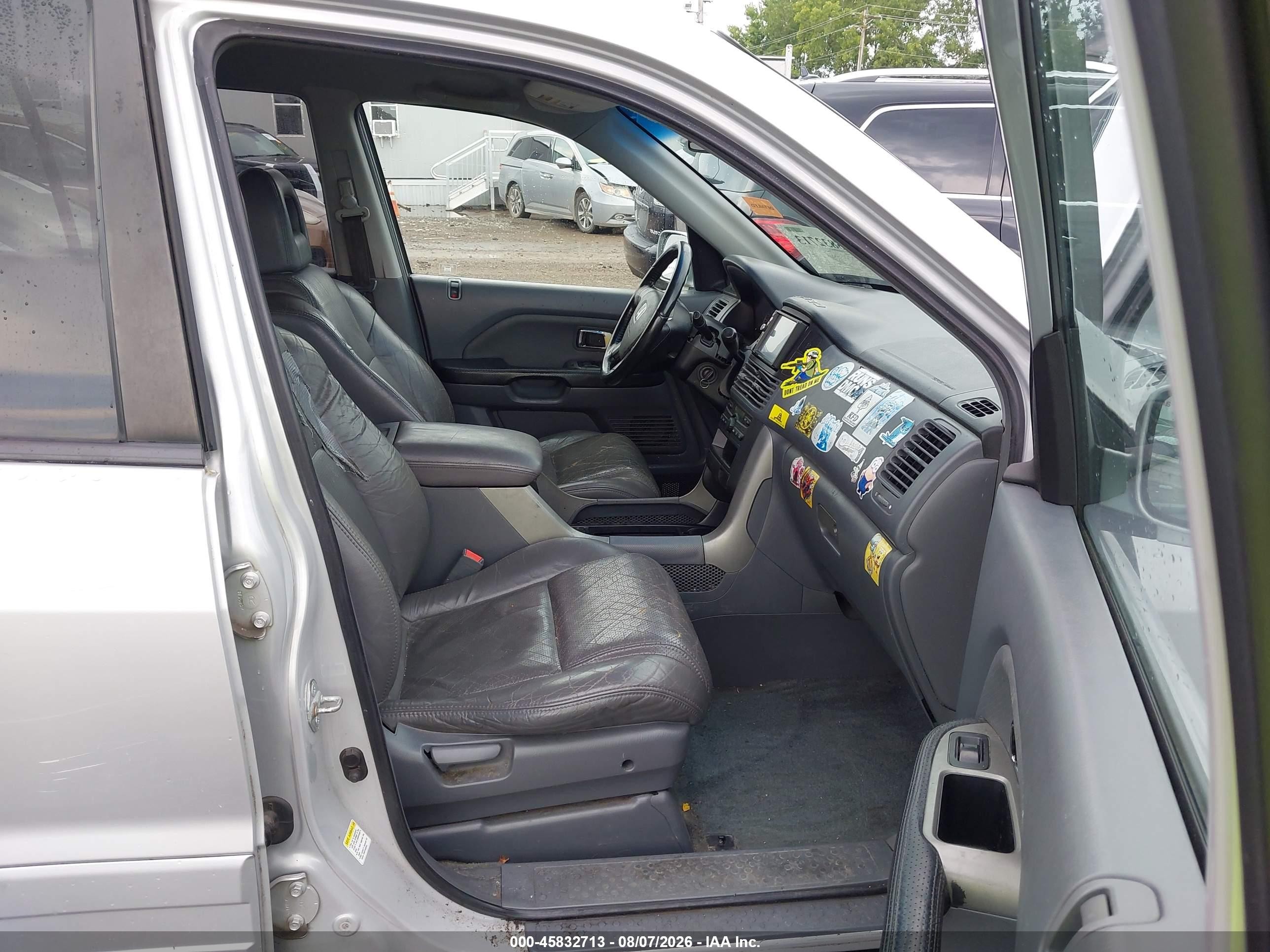 2003 Honda Pilot Ex-l Silver vin: 2HKYF18503H589002