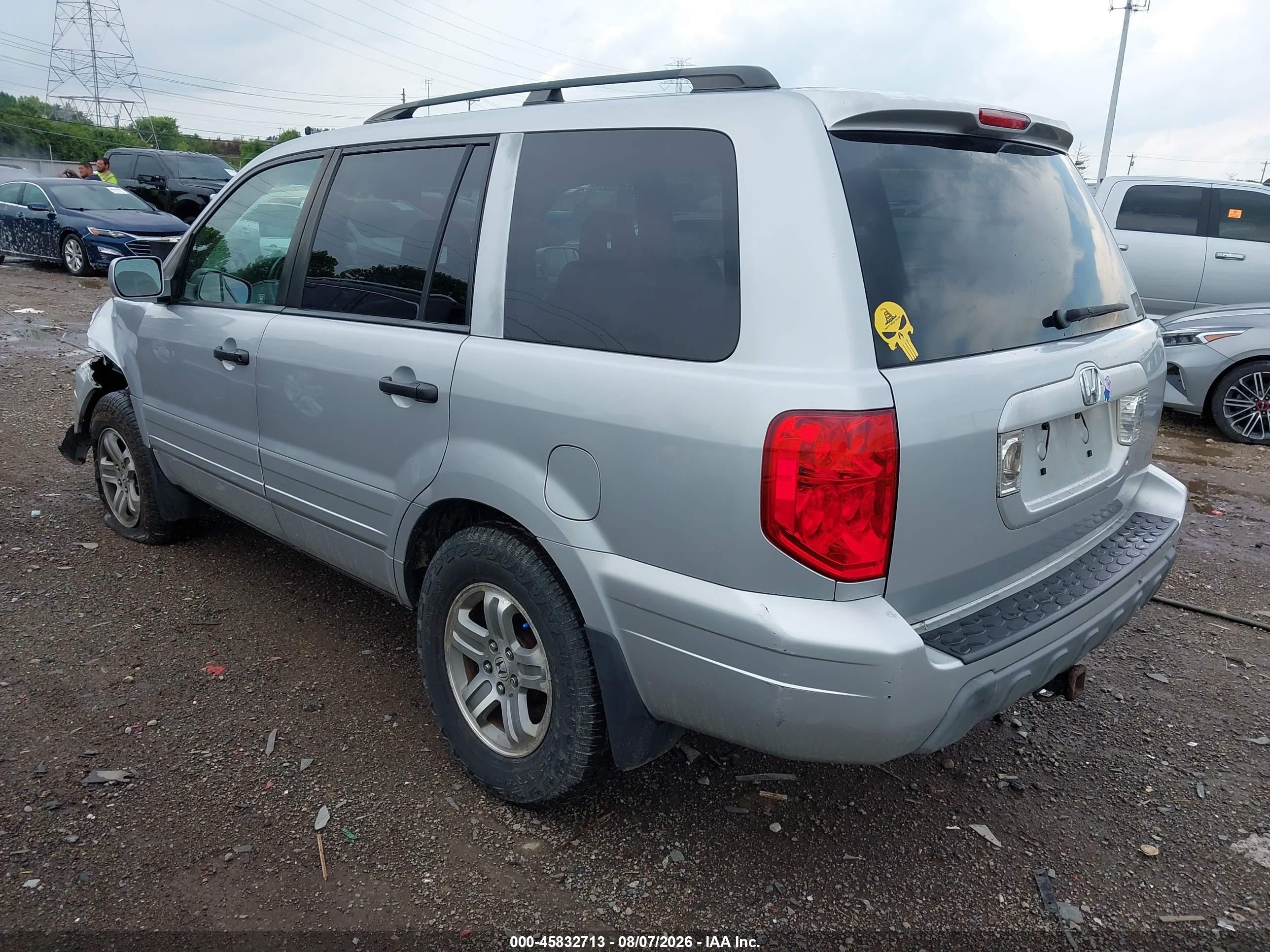 2003 Honda Pilot Ex-l Silver vin: 2HKYF18503H589002