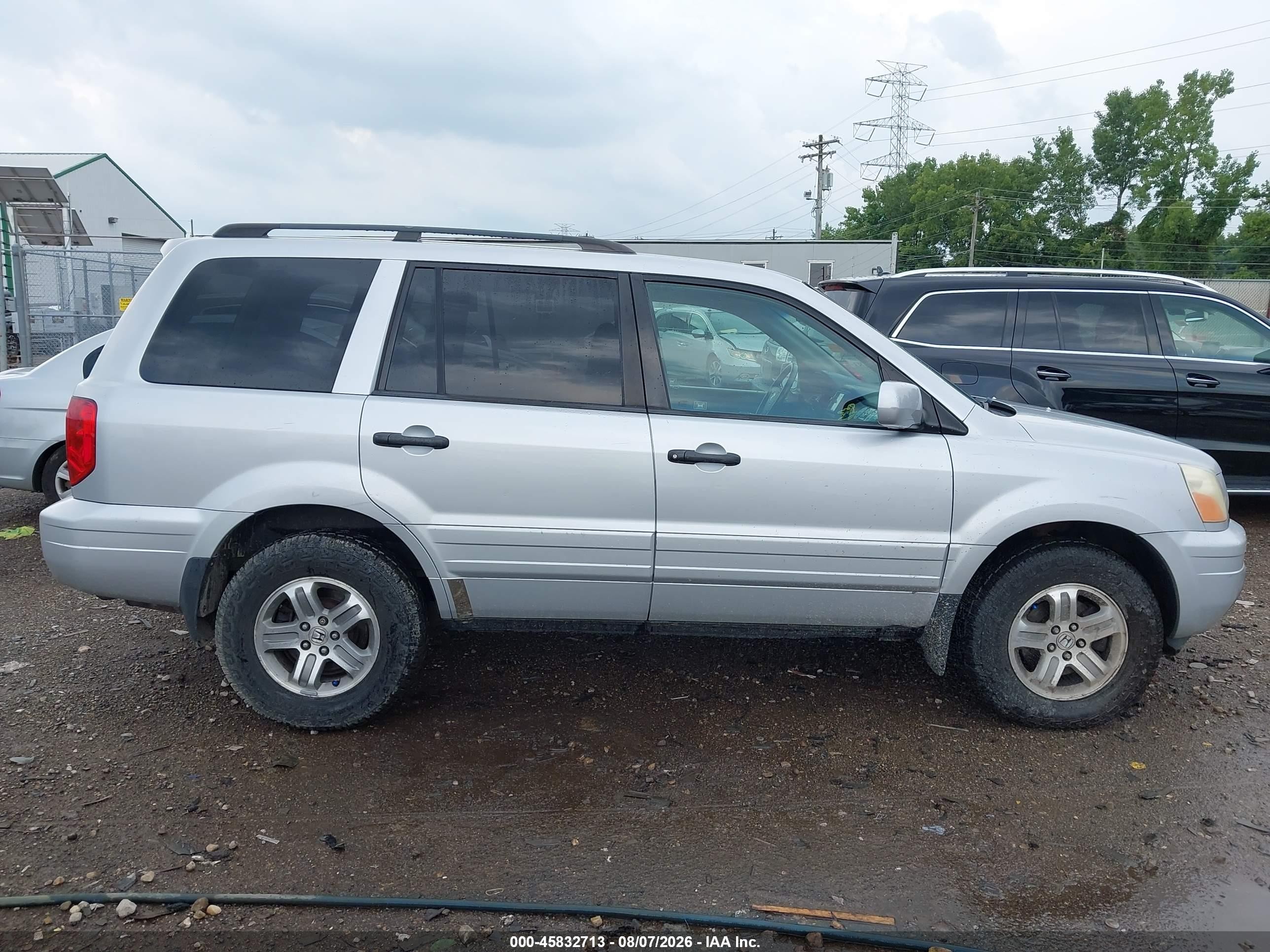 2003 Honda Pilot Ex-l Silver vin: 2HKYF18503H589002