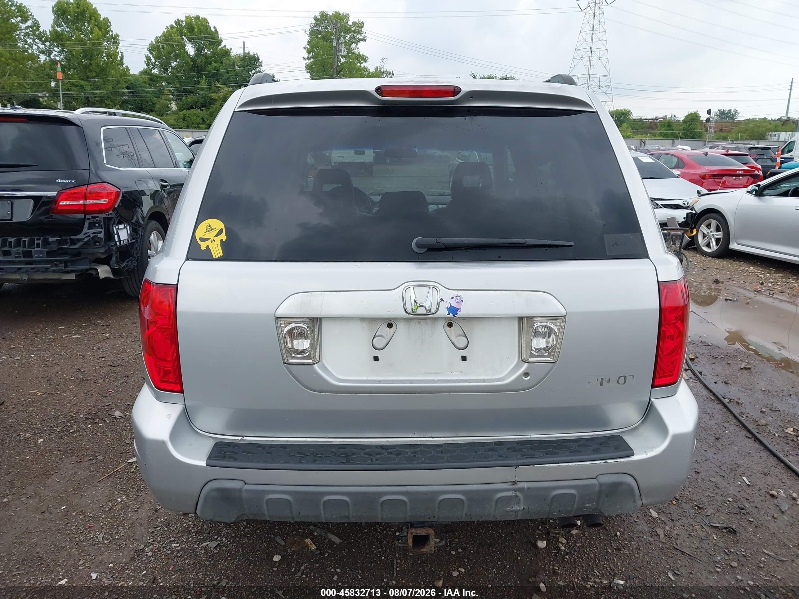 2003 Honda Pilot Ex-l Silver vin: 2HKYF18503H589002