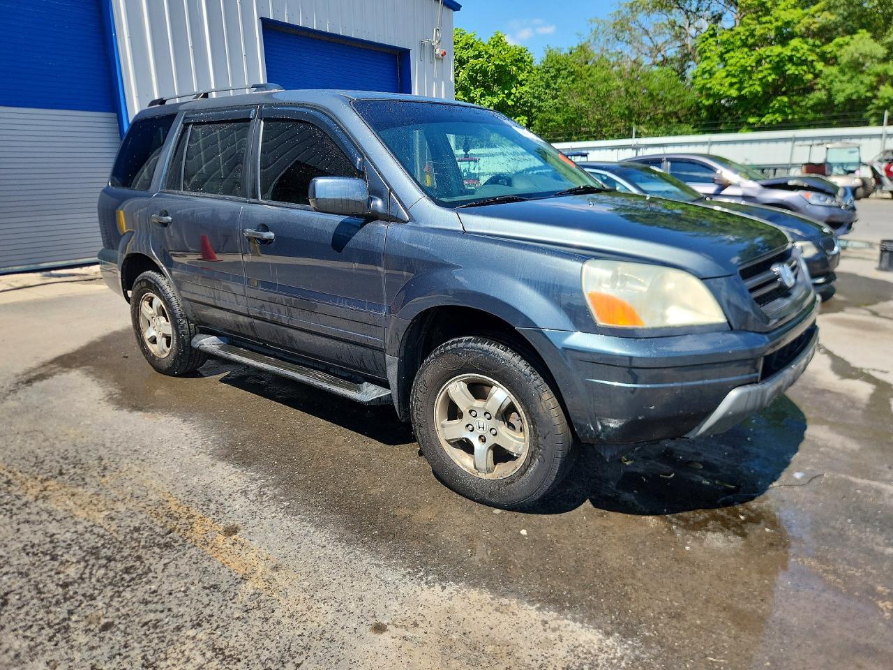 2003 Honda Pilot Exl Gray vin: 2HKYF18503H601665