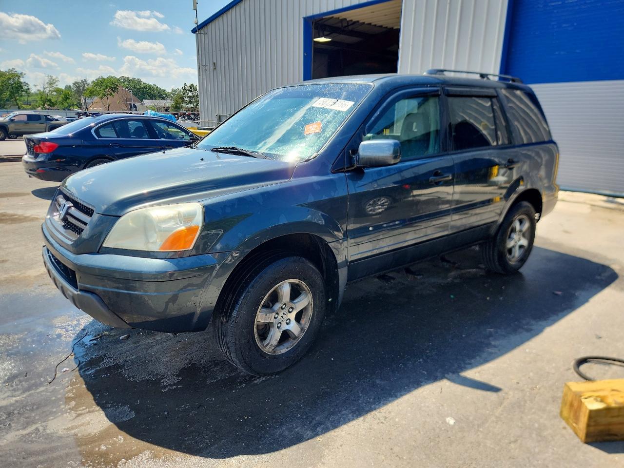 2003 Honda Pilot Exl Gray vin: 2HKYF18503H601665
