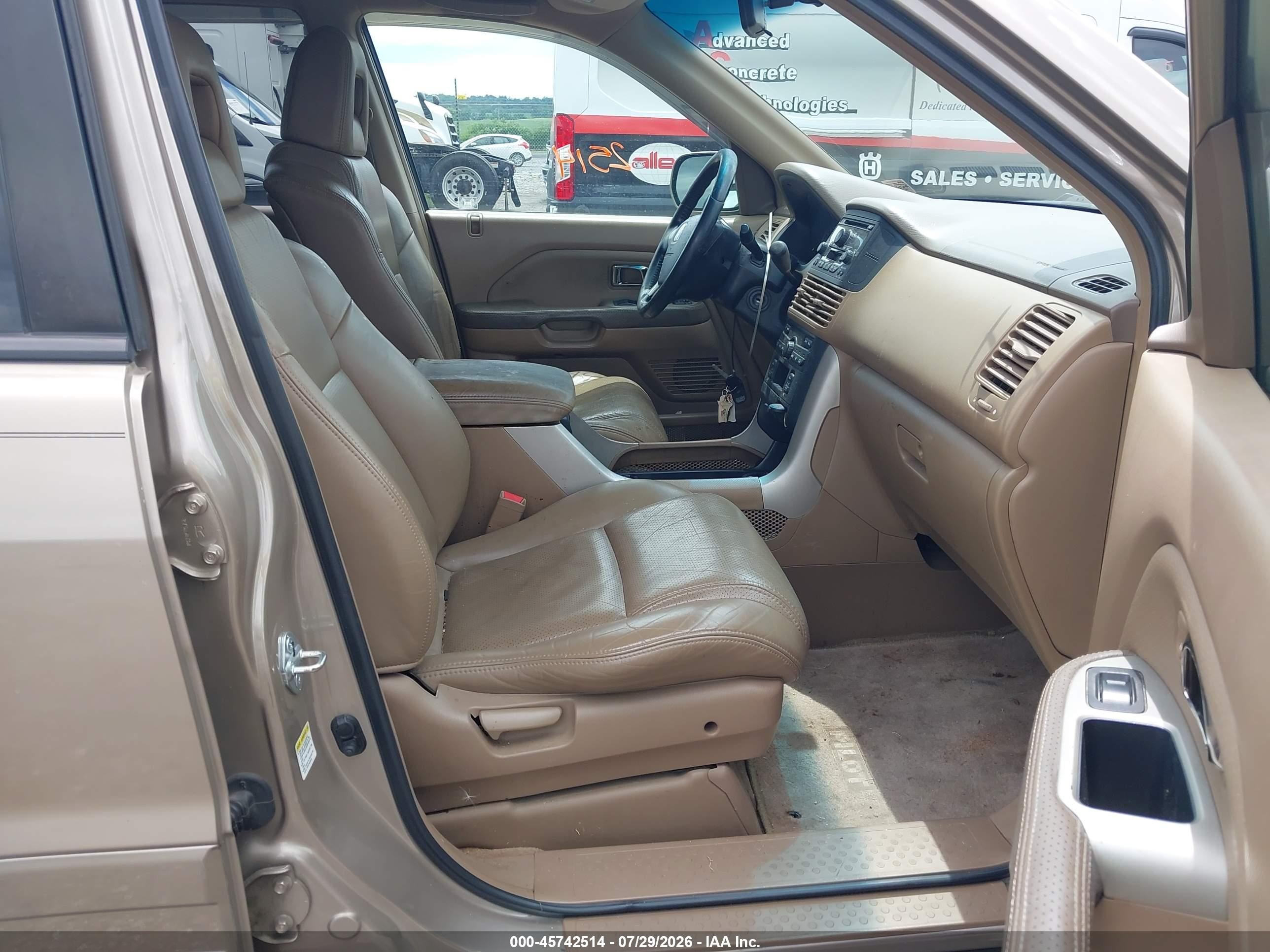 2004 Honda Pilot Ex-l Gold vin: 2HKYF18504H520439