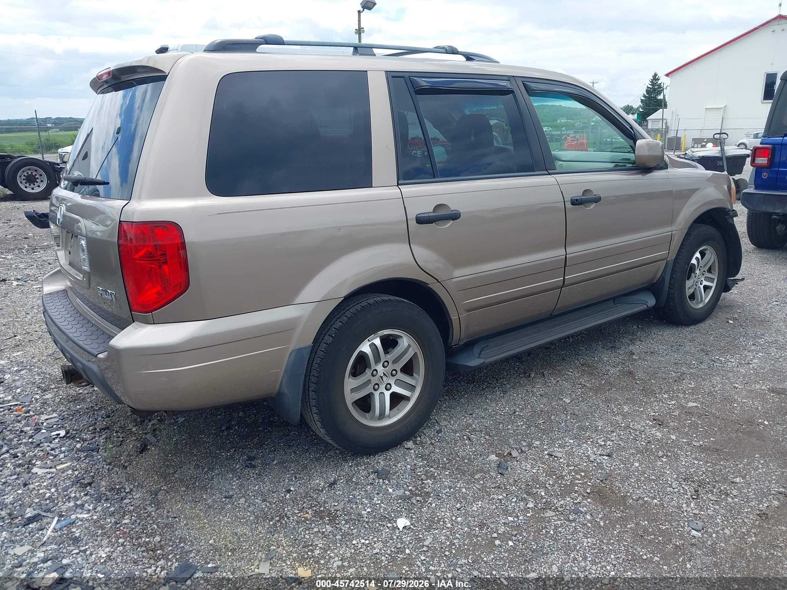 2004 Honda Pilot Ex-l Gold vin: 2HKYF18504H520439
