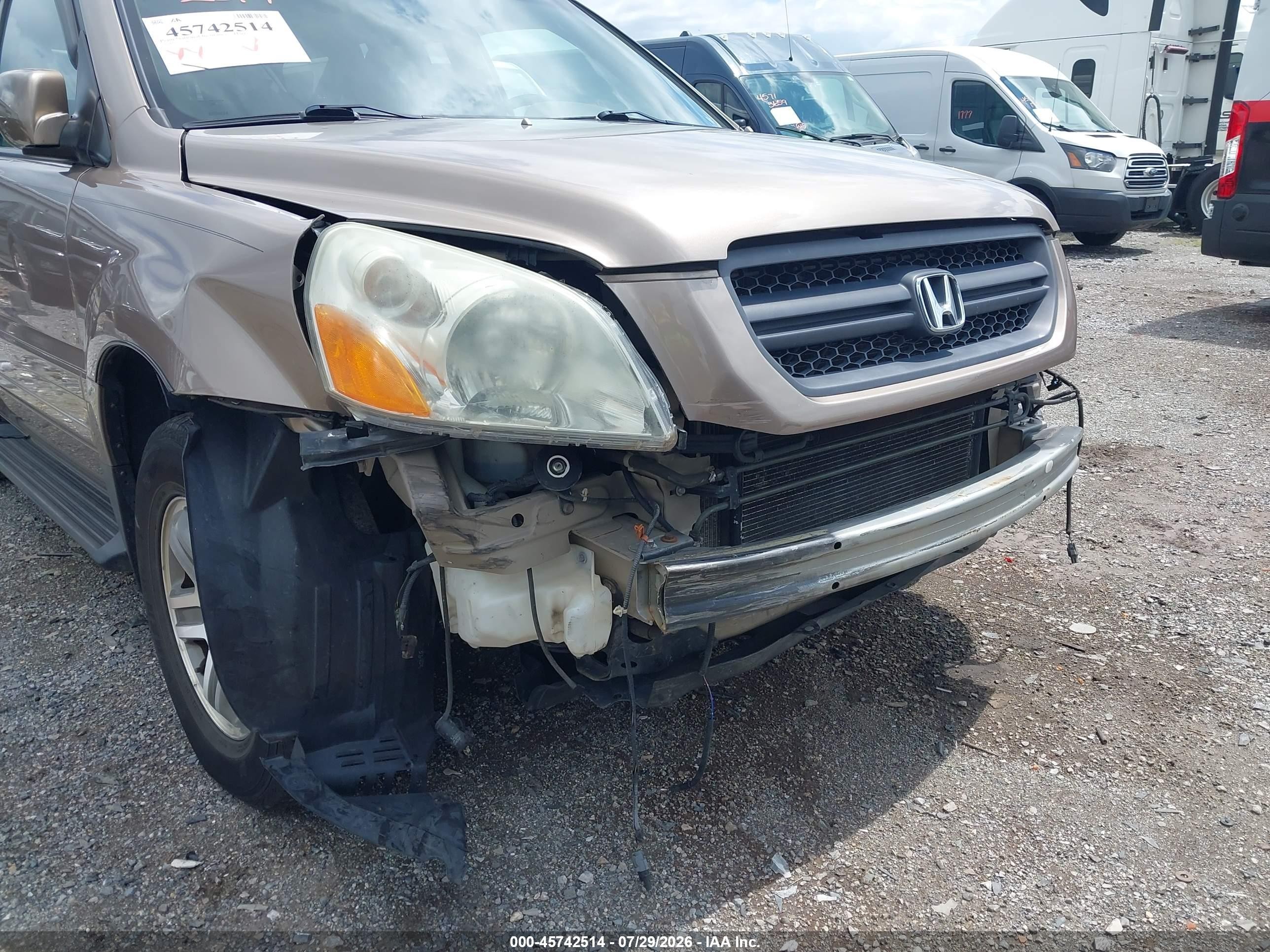 2004 Honda Pilot Ex-l Gold vin: 2HKYF18504H520439