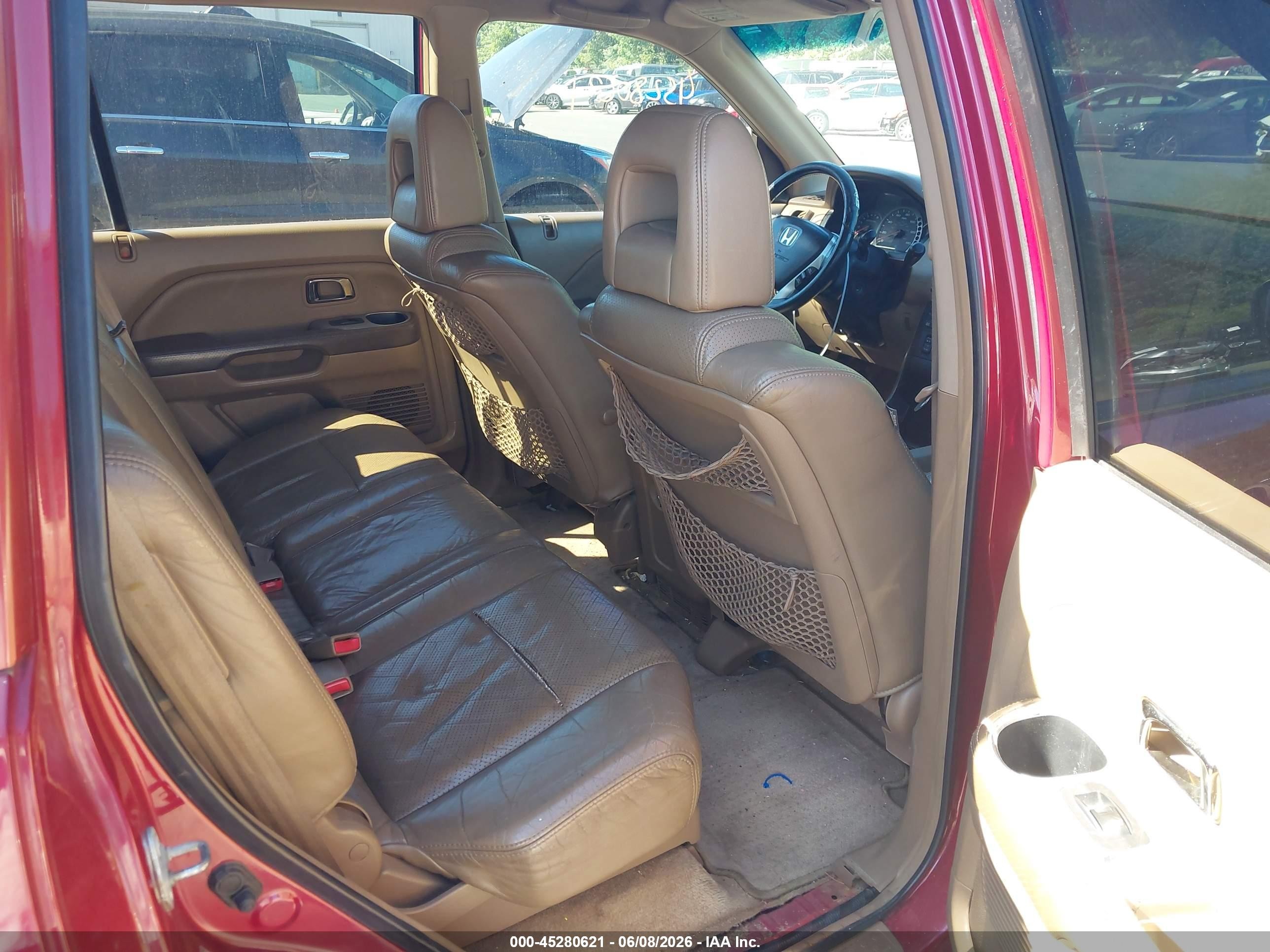 2004 Honda Pilot Ex-l Красный vin: 2HKYF18504H580513