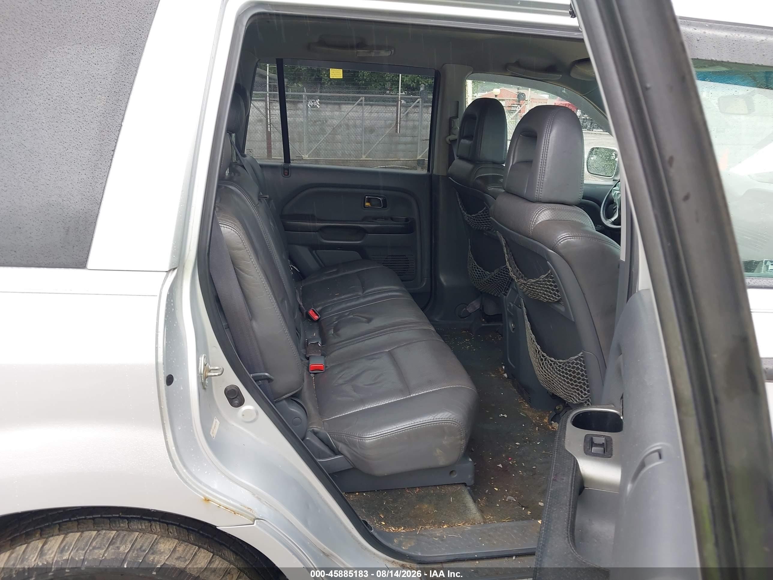 2004 Honda Pilot Ex-l Silver vin: 2HKYF18504H581970